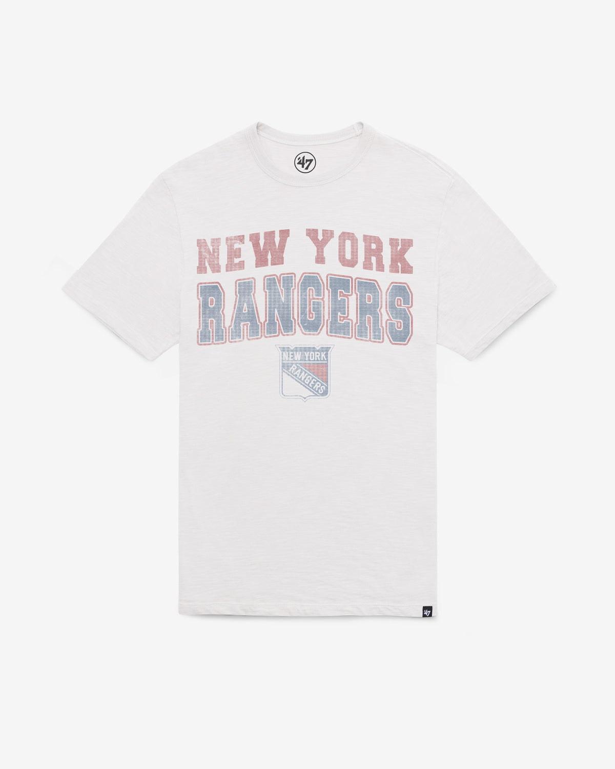 NEW YORK RANGERS STADIUM WAVE '47 SCRUM TEE WHITE WASH