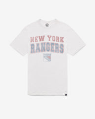 NEW YORK RANGERS STADIUM WAVE '47 SCRUM TEE WHITE WASH