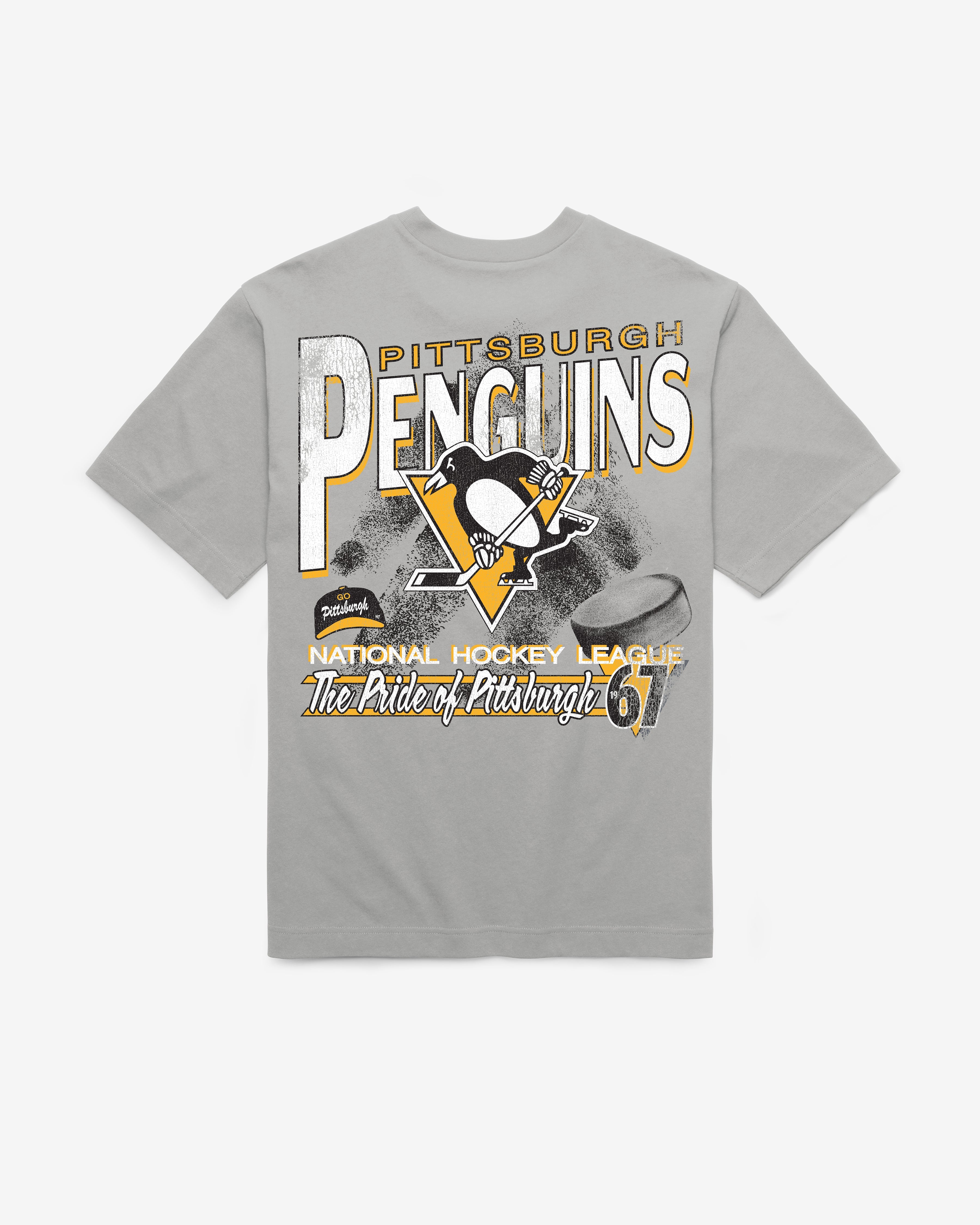 PITTSBURGH PENGUINS UNDER BAR '47 FOUNDATION TEE WOLF GREY