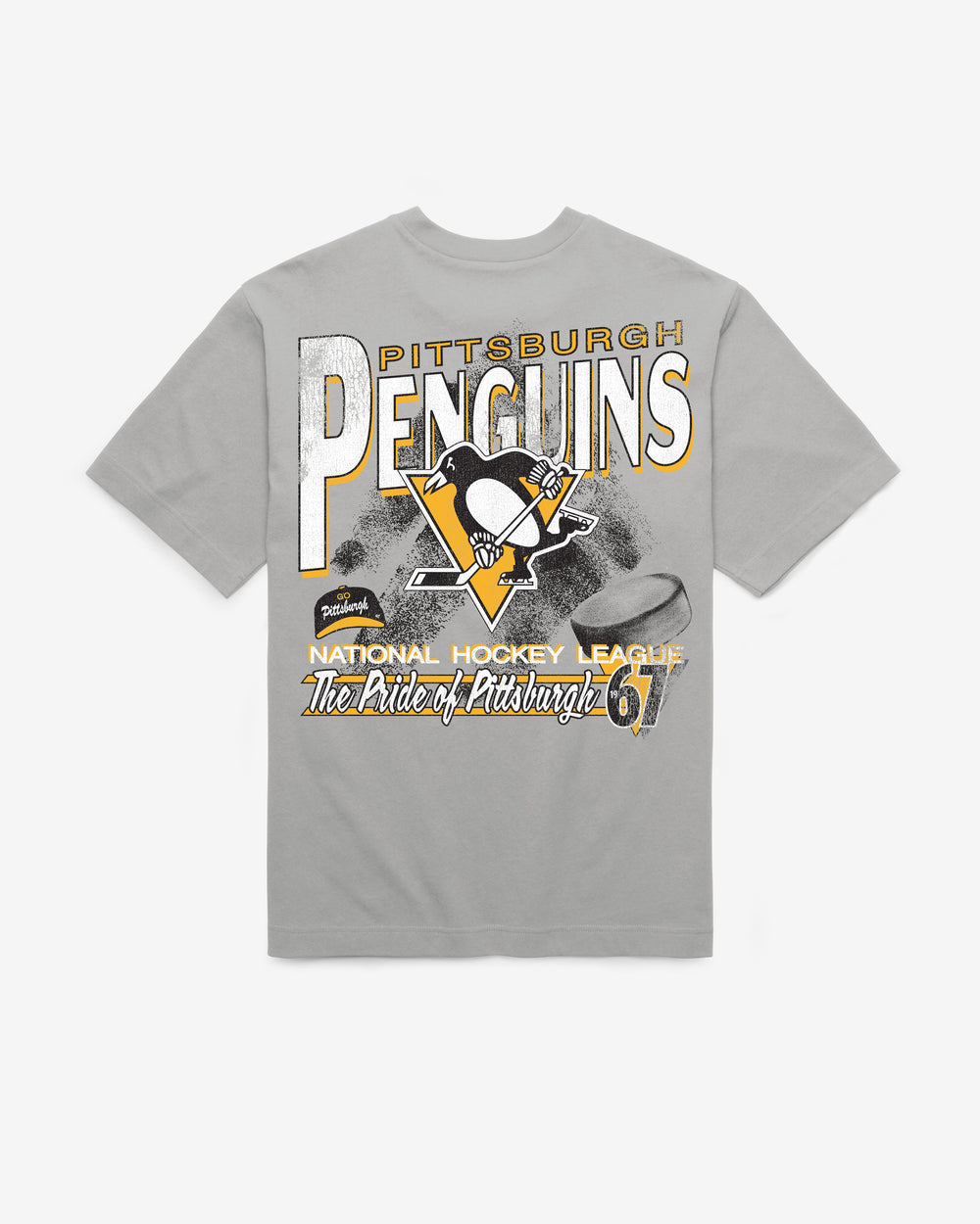 PITTSBURGH PENGUINS UNDER BAR '47 FOUNDATION TEE WOLF GREY