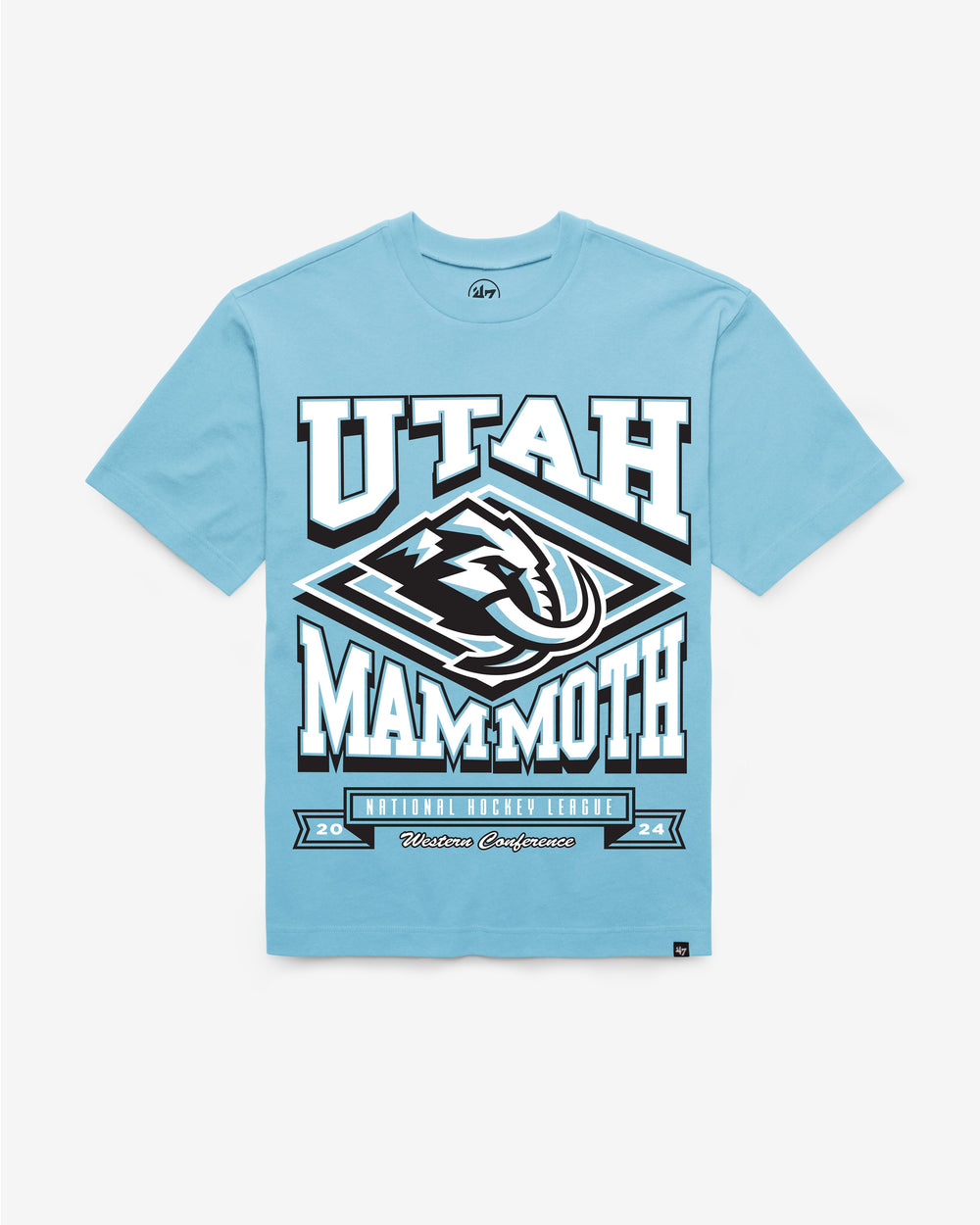 UTAH MAMMOTH HEATER '47 FOUNDATION TEE POWDER BLUE