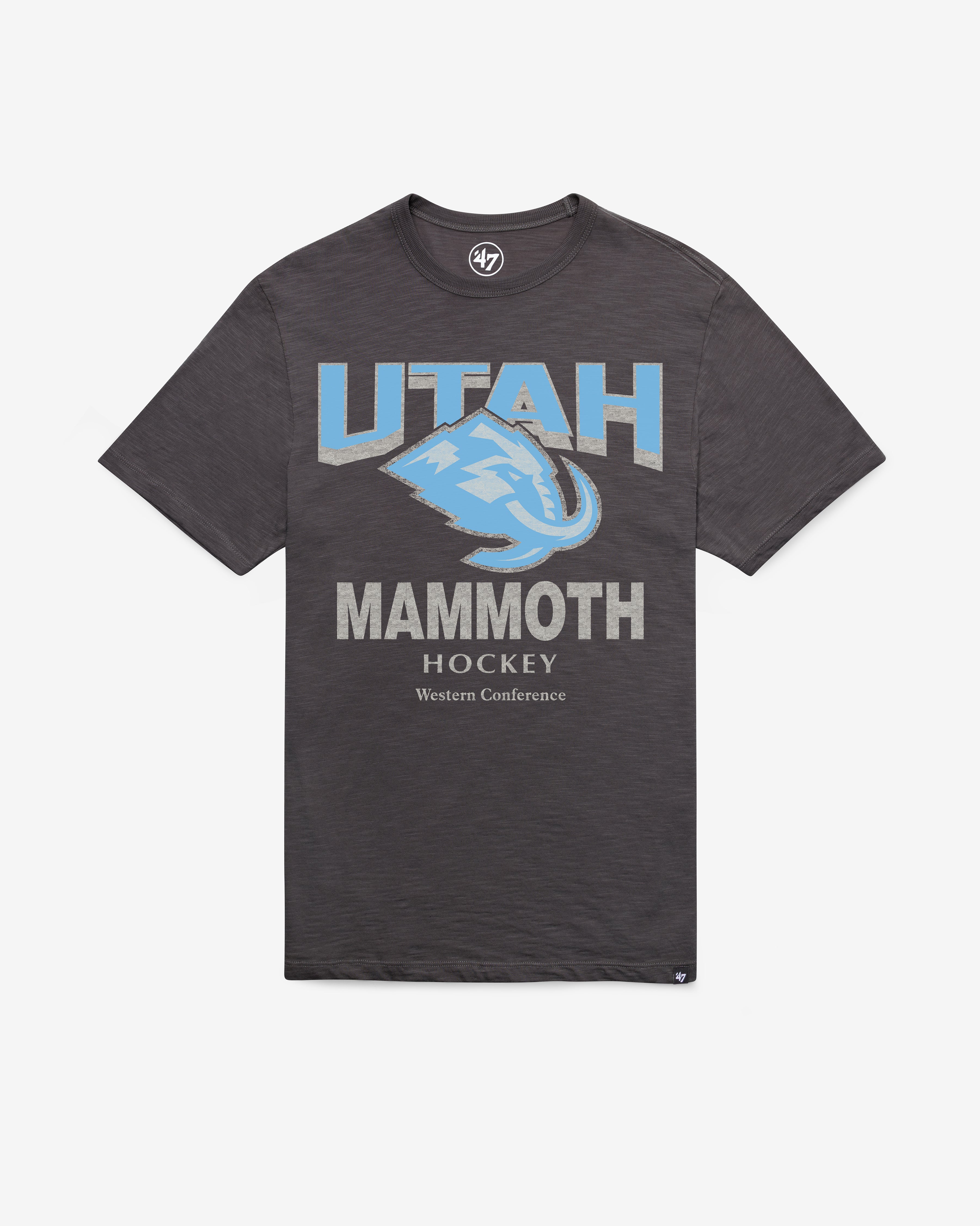 UTAH MAMMOTH HEAD ON '47 SCRUM TEE CHARCOAL