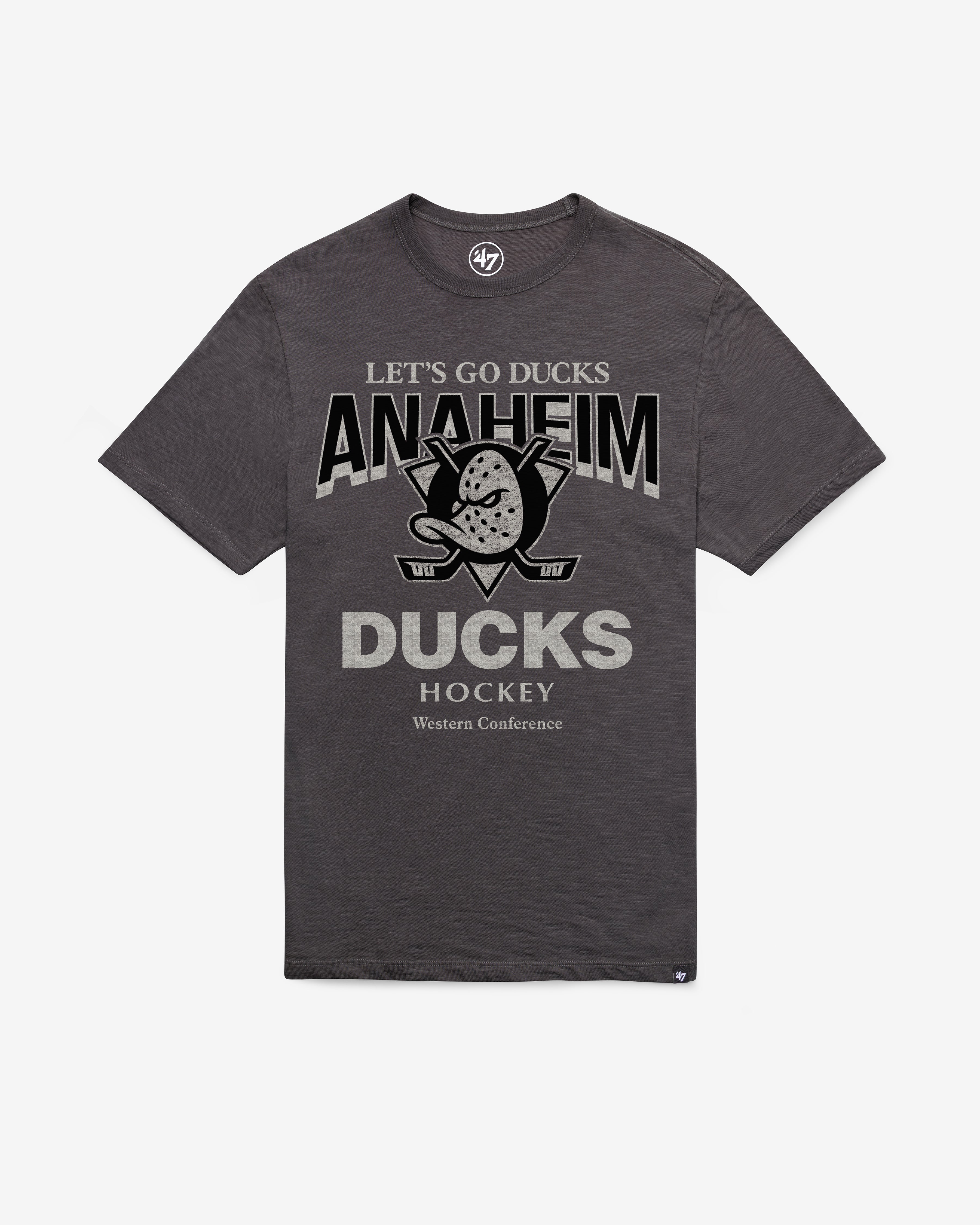 ANAHEIM DUCKS HEAD ON '47 SCRUM TEE CHARCOAL