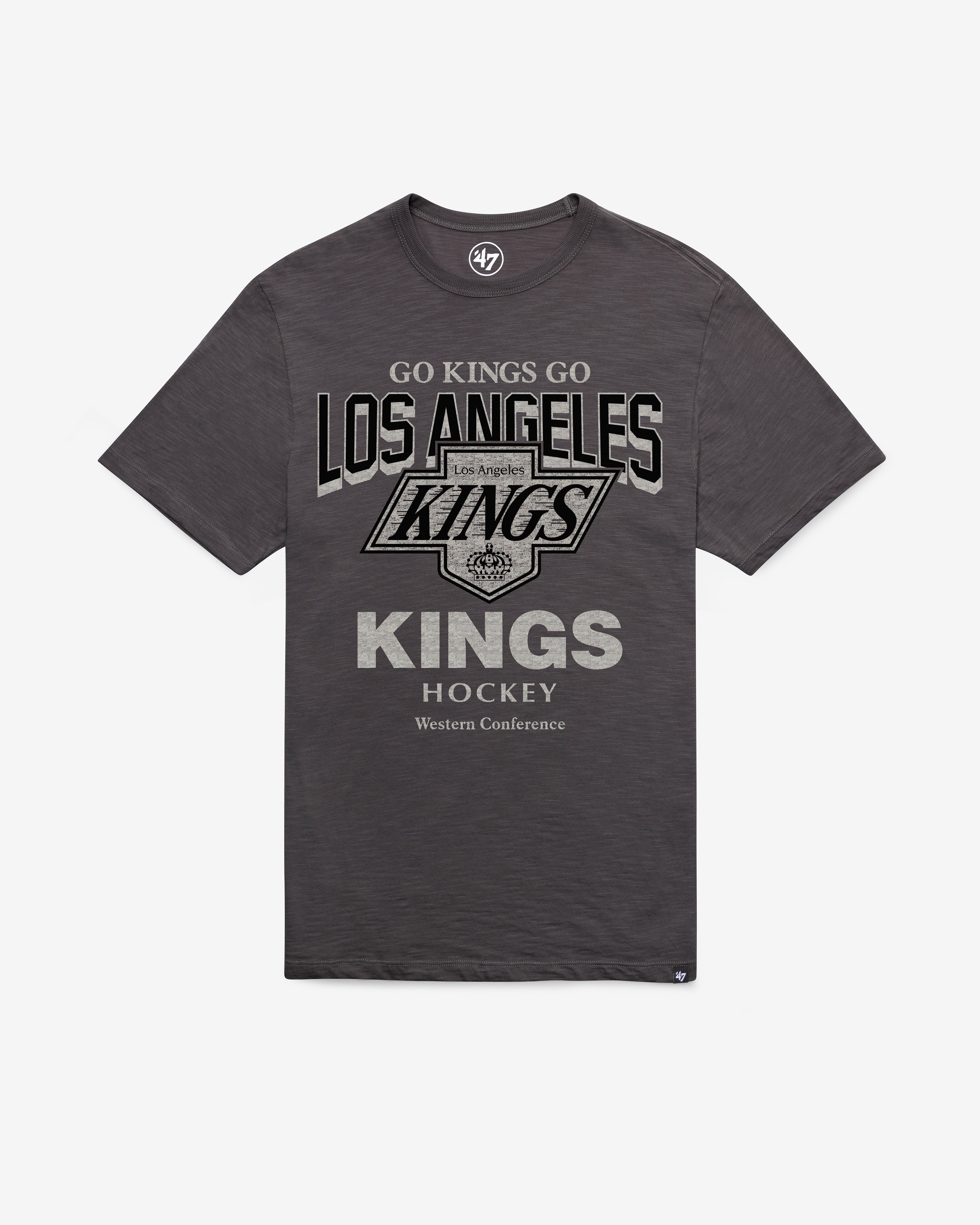 LOS ANGELES KINGS VINTAGE HEAD ON '47 SCRUM TEE CHARCOAL