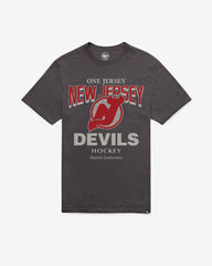 NEW JERSEY DEVILS VINTAGE HEAD ON '47 SCRUM TEE CHARCOAL