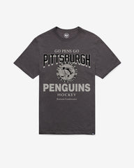 PITTSBURGH PENGUINS VINTAGE HEAD ON '47 SCRUM TEE CHARCOAL