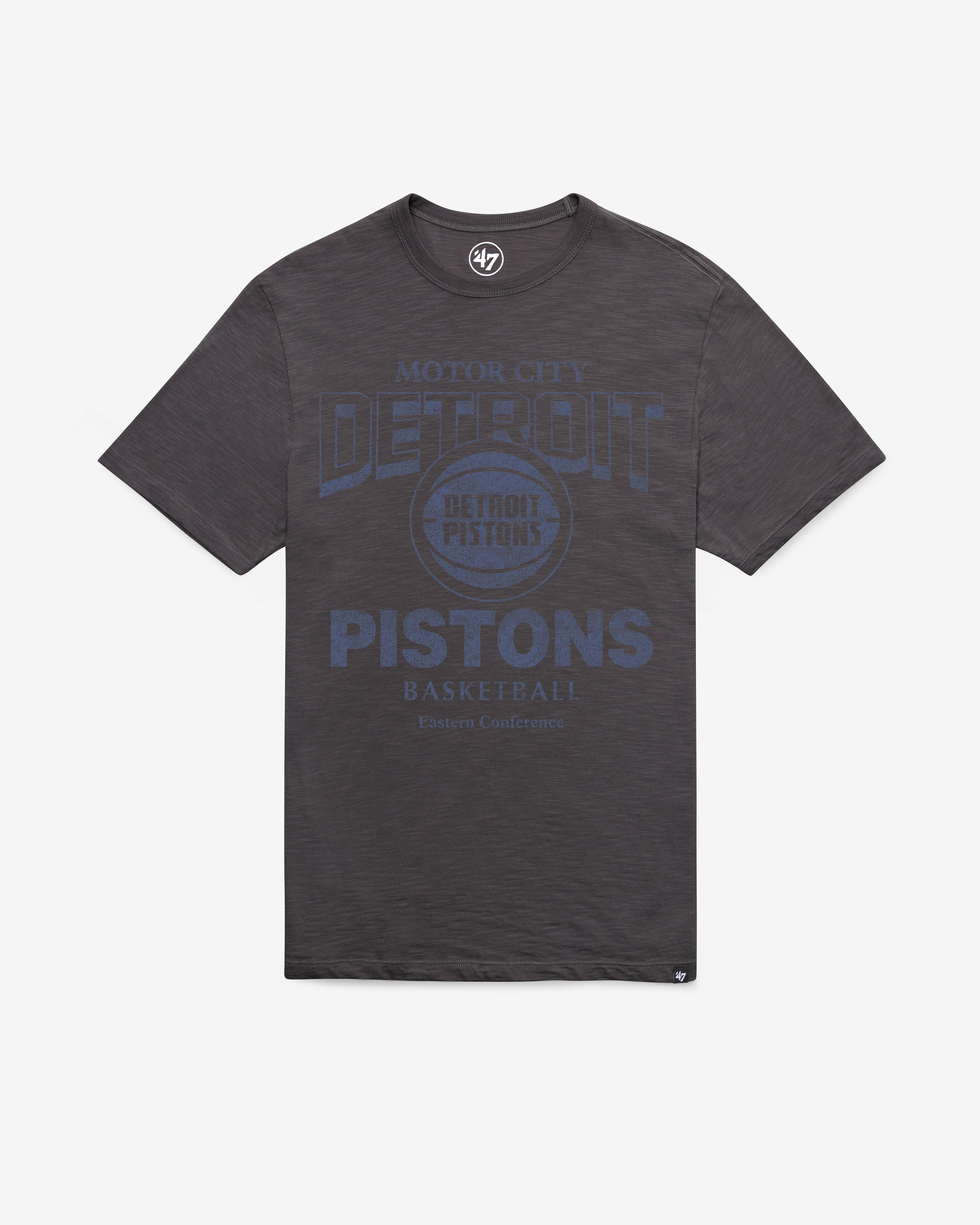 DETROIT PISTONS HEAD ON '47 SCRUM TEE CHARCOAL