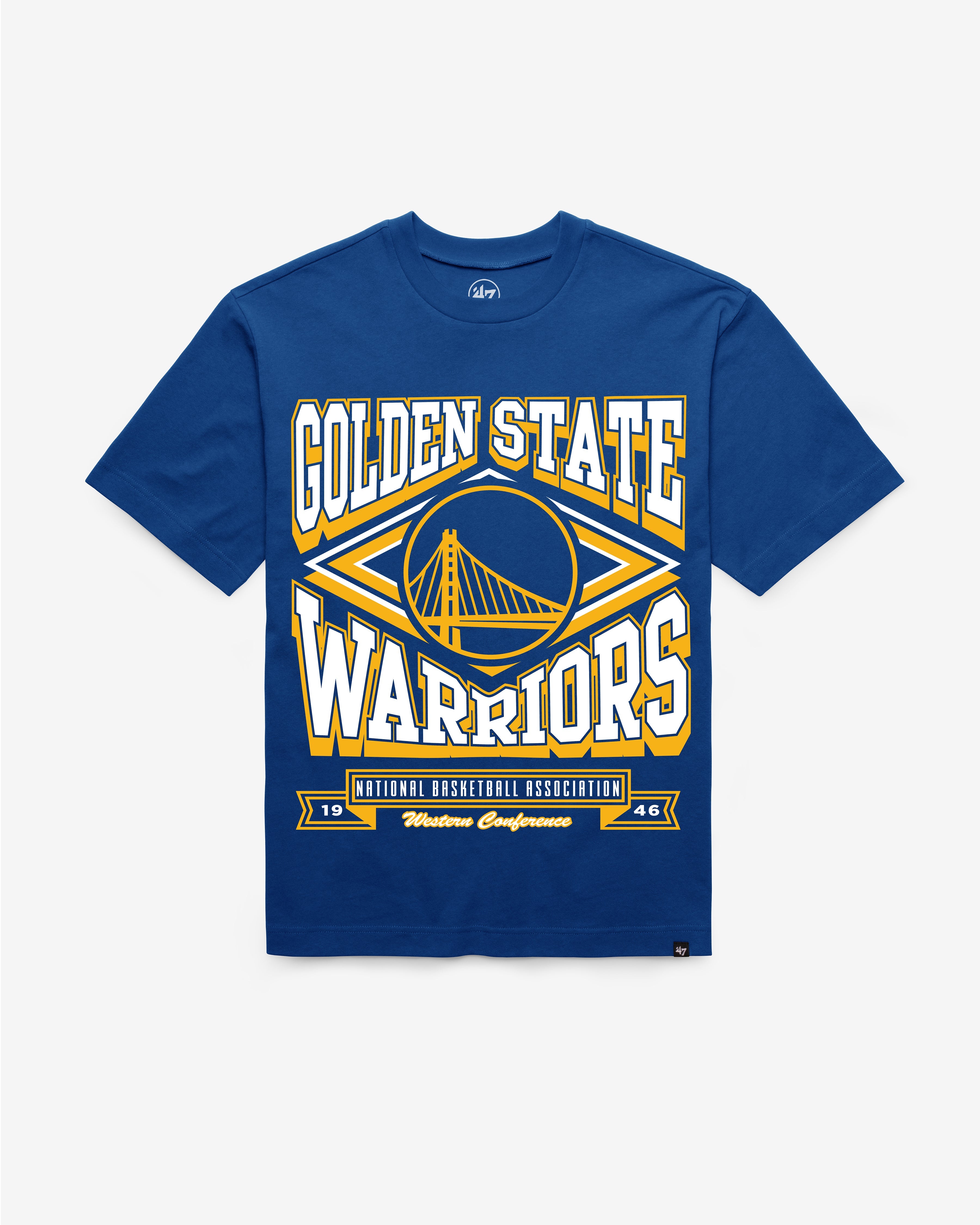 GOLDEN STATE WARRIORS HEATER '47 FOUNDATION TEE ROYAL