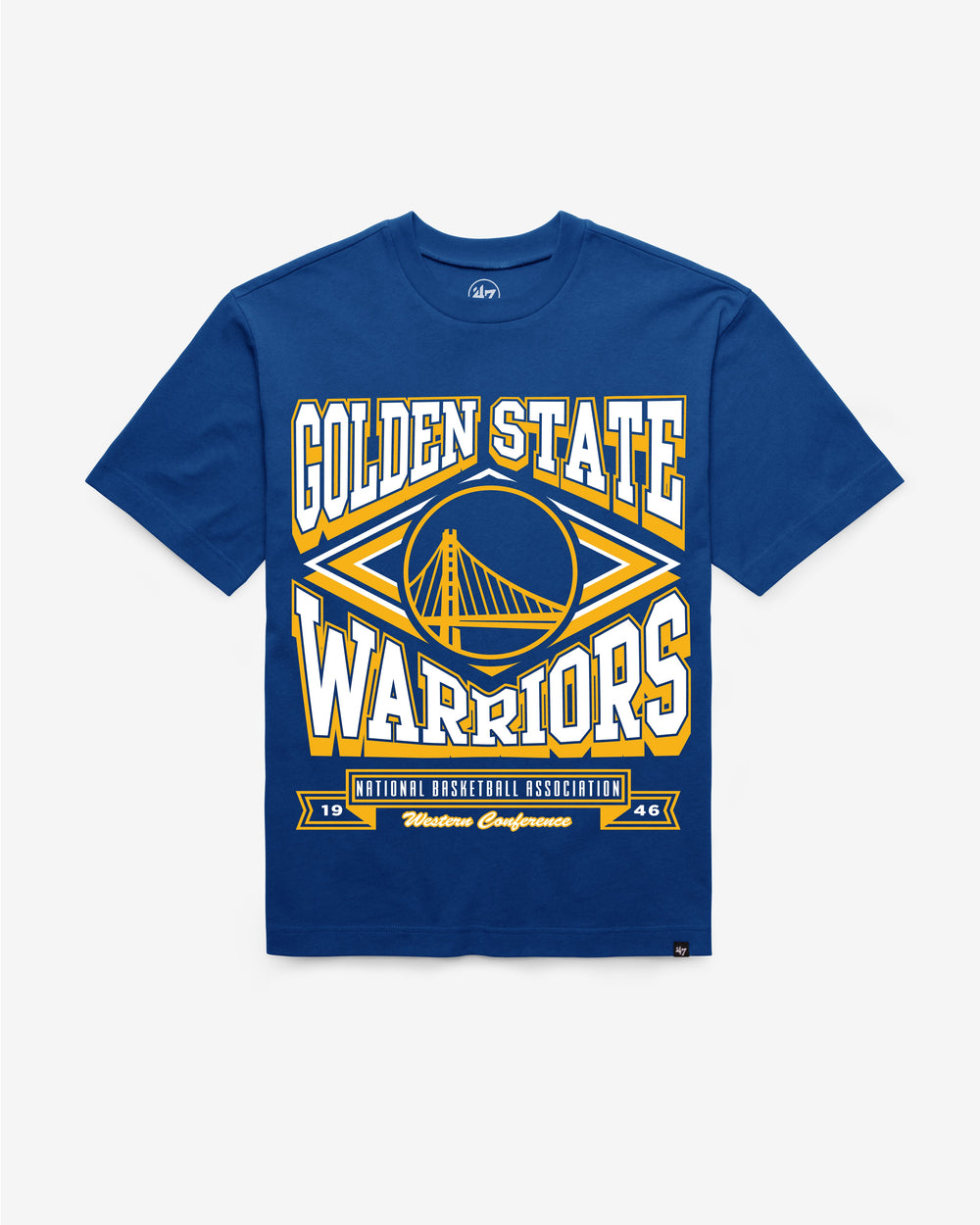 GOLDEN STATE WARRIORS HEATER '47 FOUNDATION TEE ROYAL