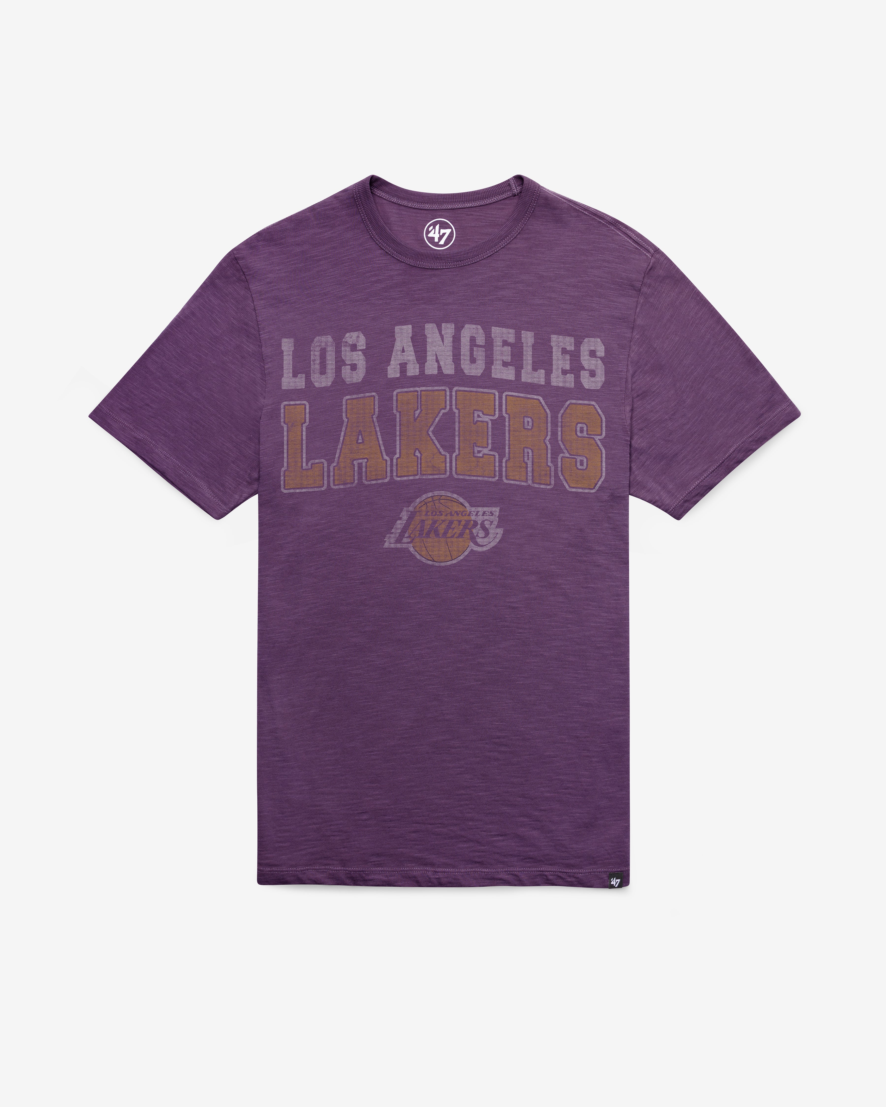 LOS ANGELES LAKERS STADIUM WAVE '47 SCRUM TEE GRAPE