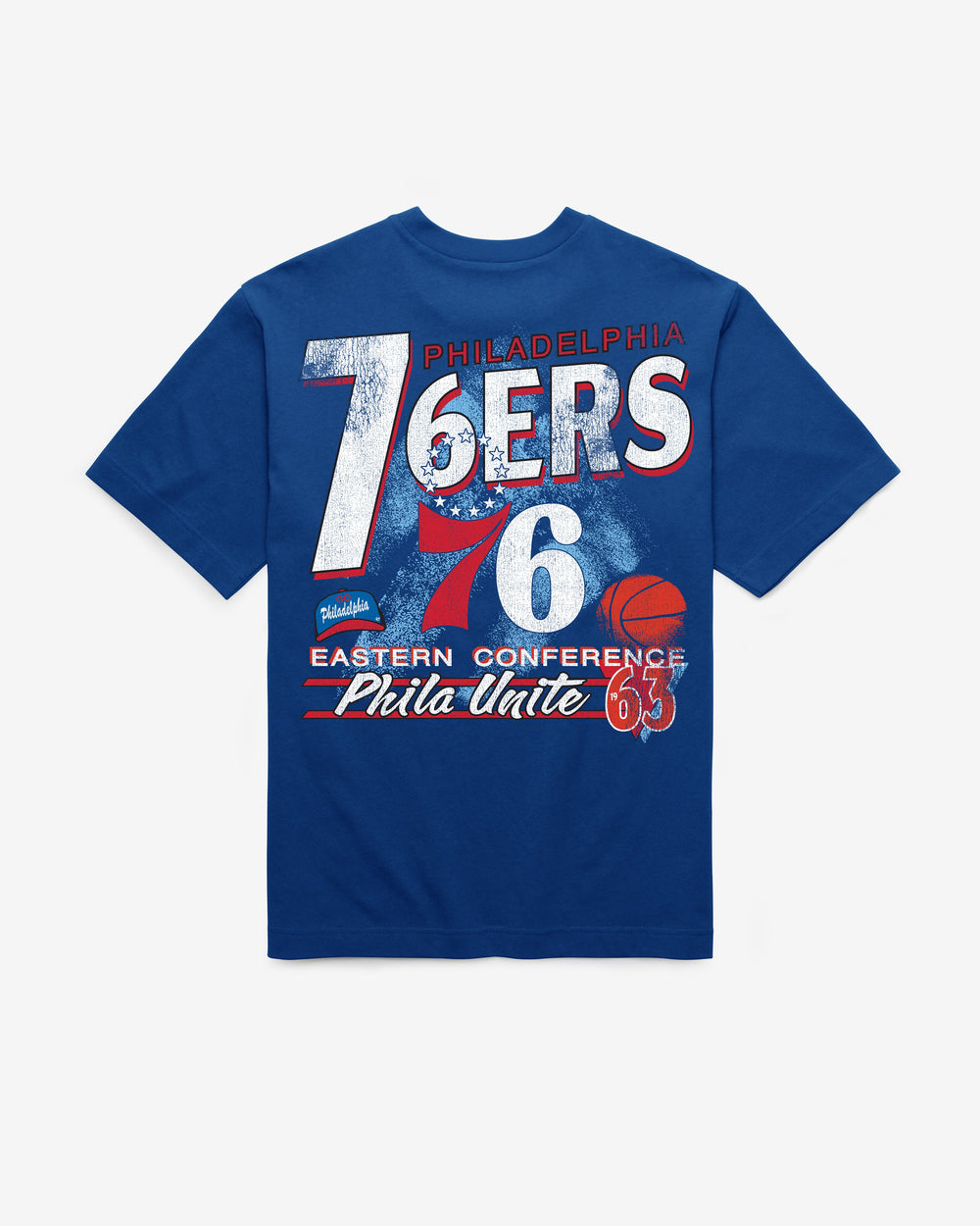 PHILADELPHIA 76ERS UNDER BAR '47 FOUNDATION TEE ROYAL