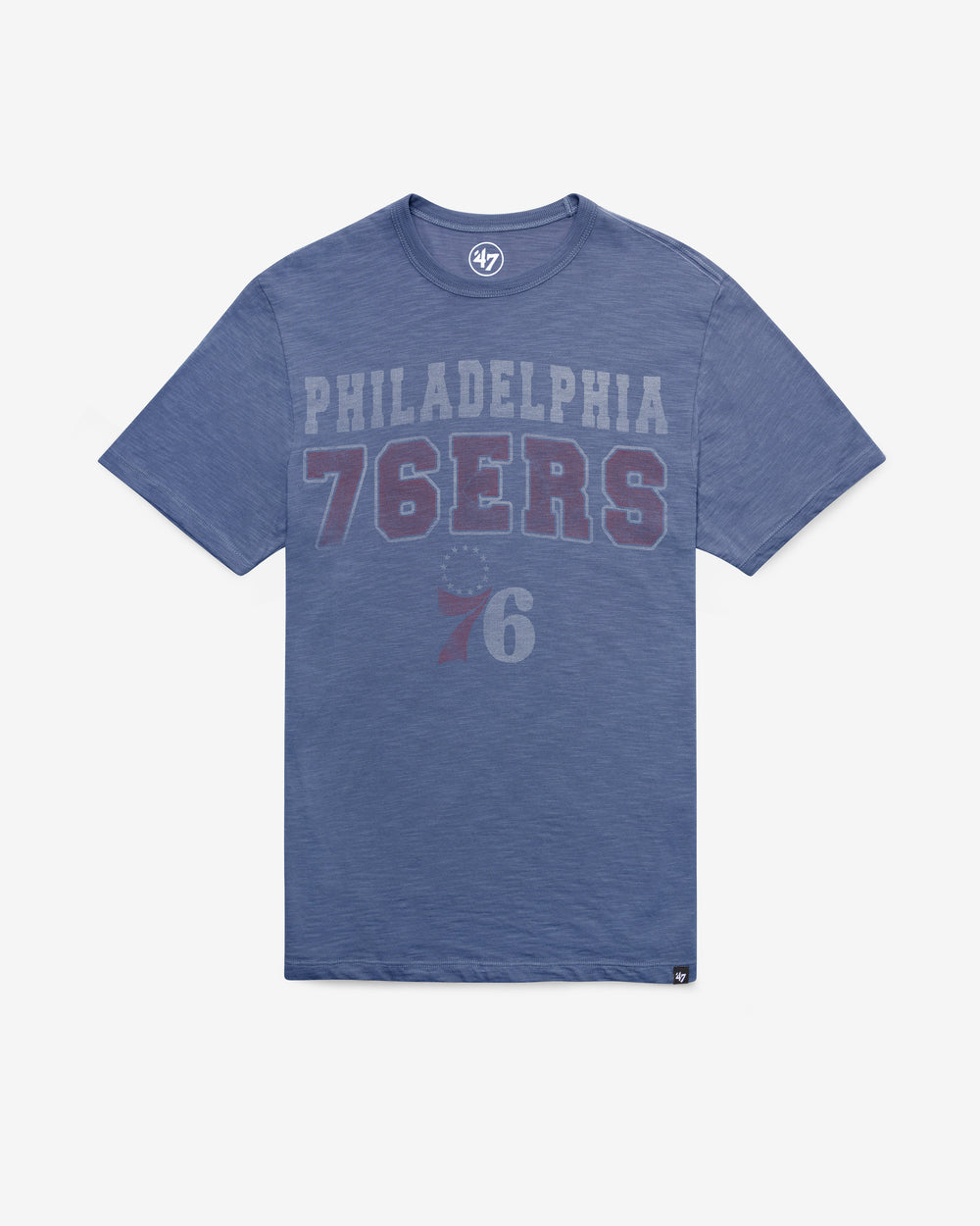 PHILADELPHIA 76ERS STADIUM WAVE '47 SCRUM TEE BLEACHER BLUE