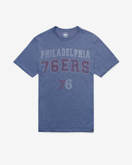 PHILADELPHIA 76ERS STADIUM WAVE '47 SCRUM TEE BLEACHER BLUE
