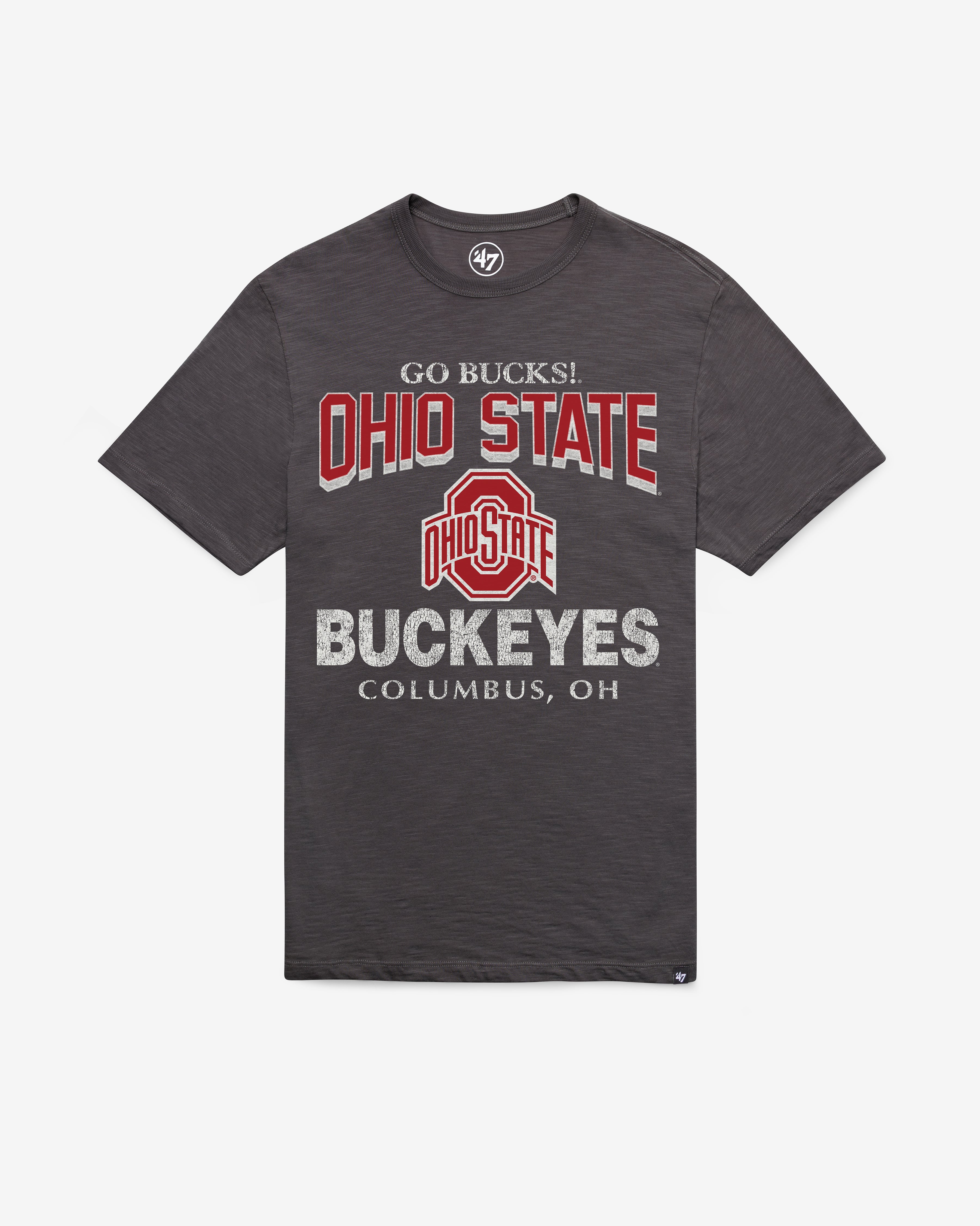 OHIO STATE BUCKEYES HEAD ON '47 SCRUM TEE CHARCOAL