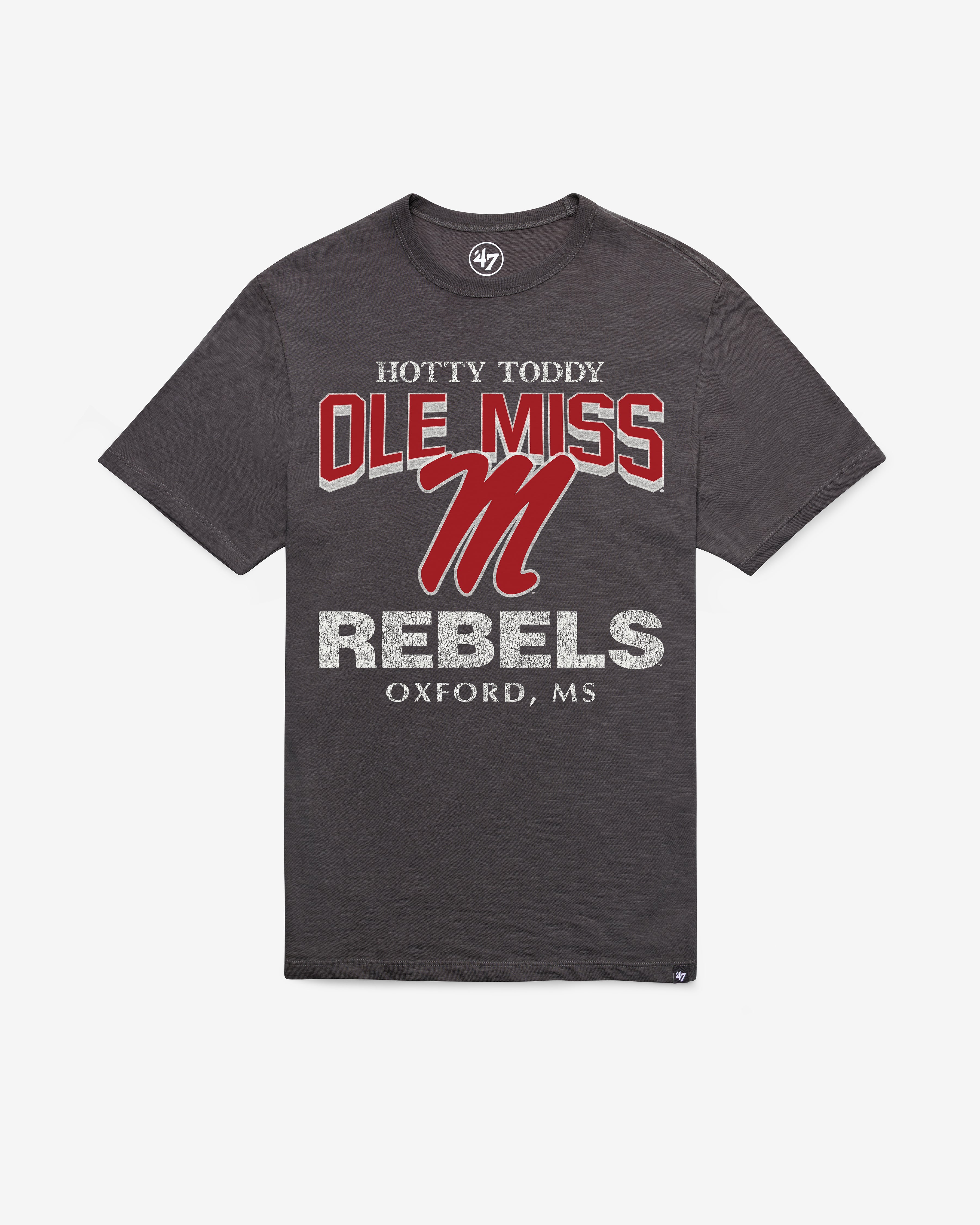 MISSISSIPPI REBELS HEAD ON '47 SCRUM TEE CHARCOAL