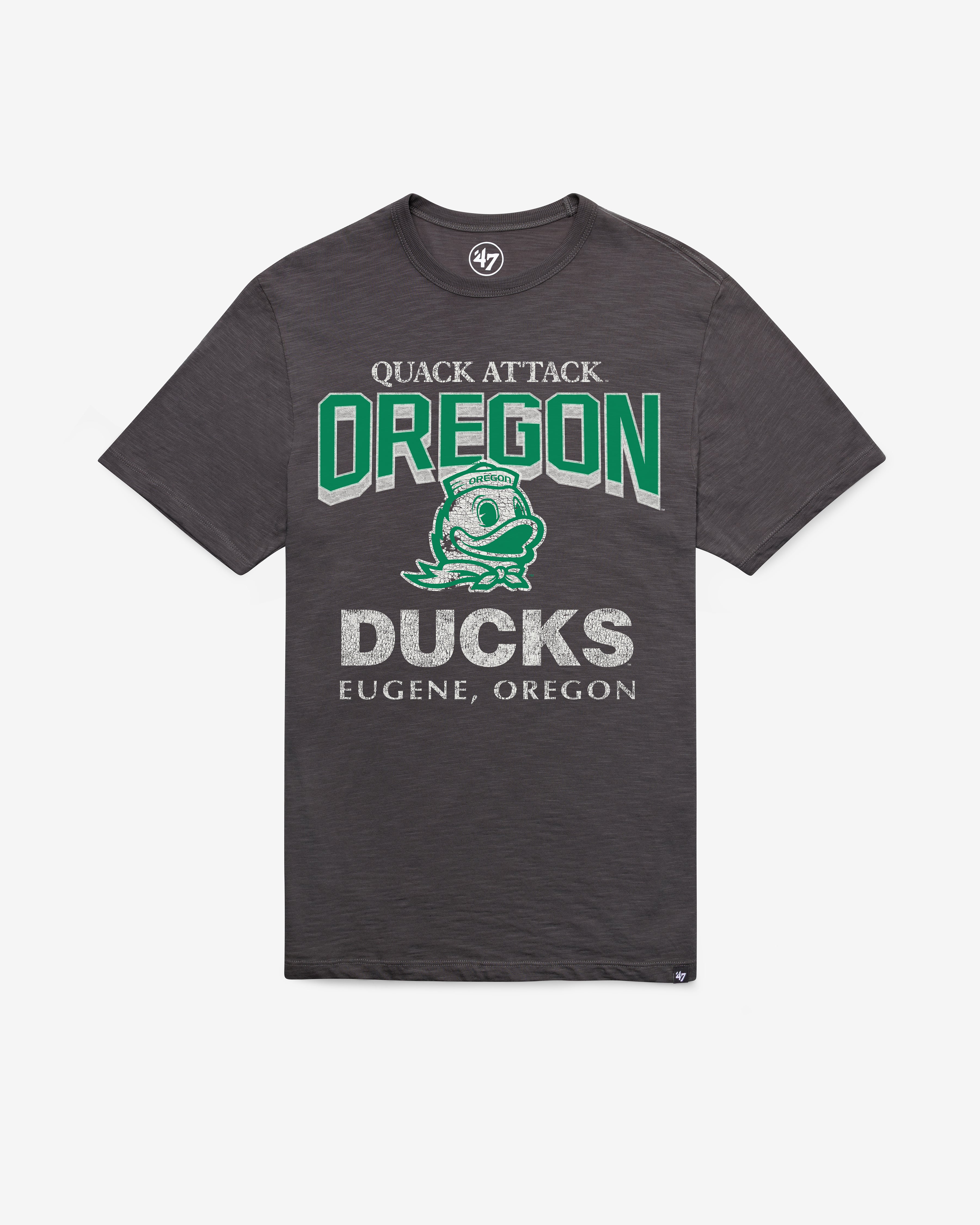 OREGON DUCKS HEAD ON '47 SCRUM TEE CHARCOAL