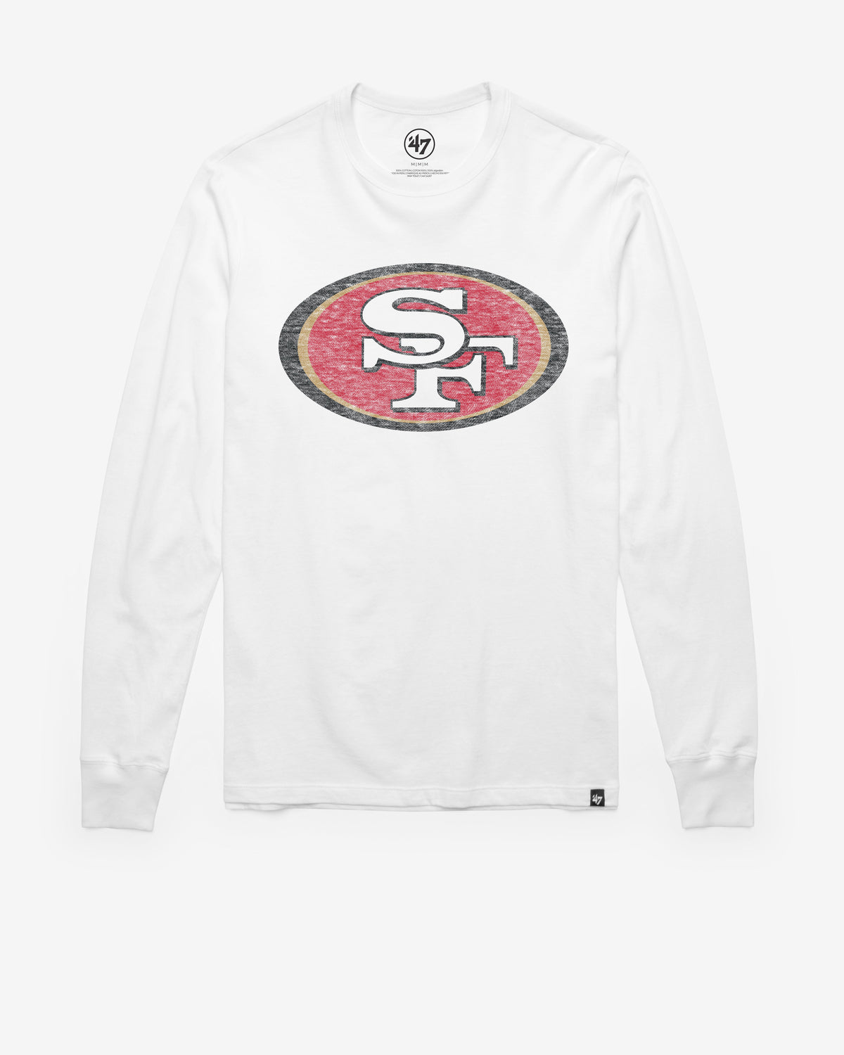 SAN FRANCISCO 49ERS PREMIER '47 FRANKLIN LONG SLEEVE TEE WHITE WASH