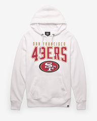 SAN FRANCISCO 49ERS TEAM ELEMENTS ARCH '47 HEADLINE HOOD WHITE WASH