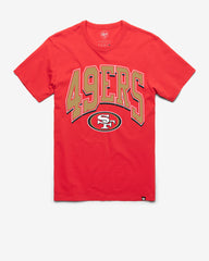 SAN FRANCISCO 49ERS WALK TALL '47 FRANKLIN TEE RACER RED