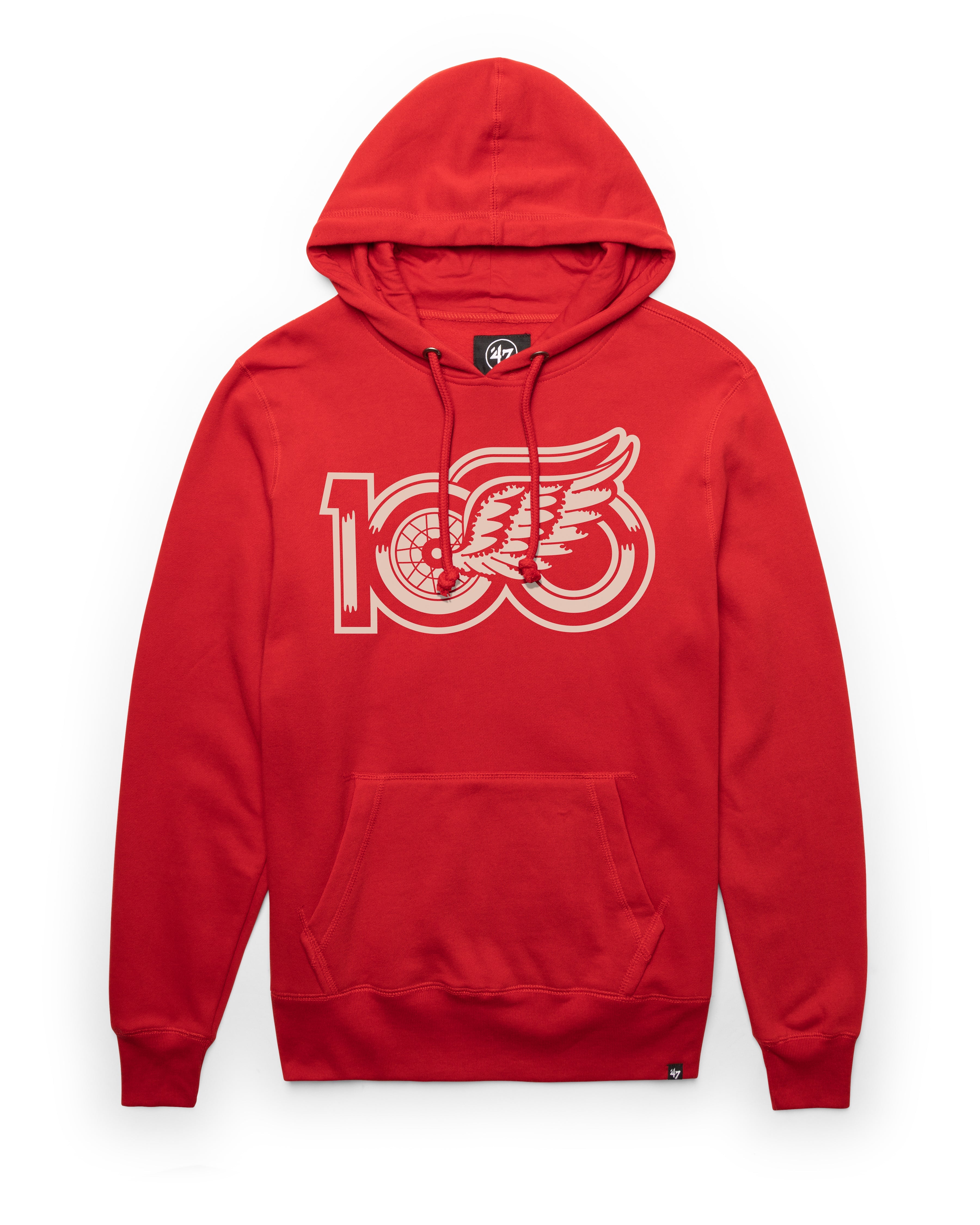 DETROIT RED WINGS IMPRINT '47 HEADLINE HOOD RED