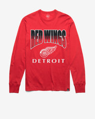 DETROIT RED WINGS SWEEP DOWN '47 FRANKLIN LONG SLEEVE TEE RACER RED