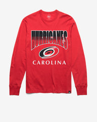 CAROLINA HURRICANES SWEEP DOWN '47 FRANKLIN LONG SLEEVE TEE RACER RED