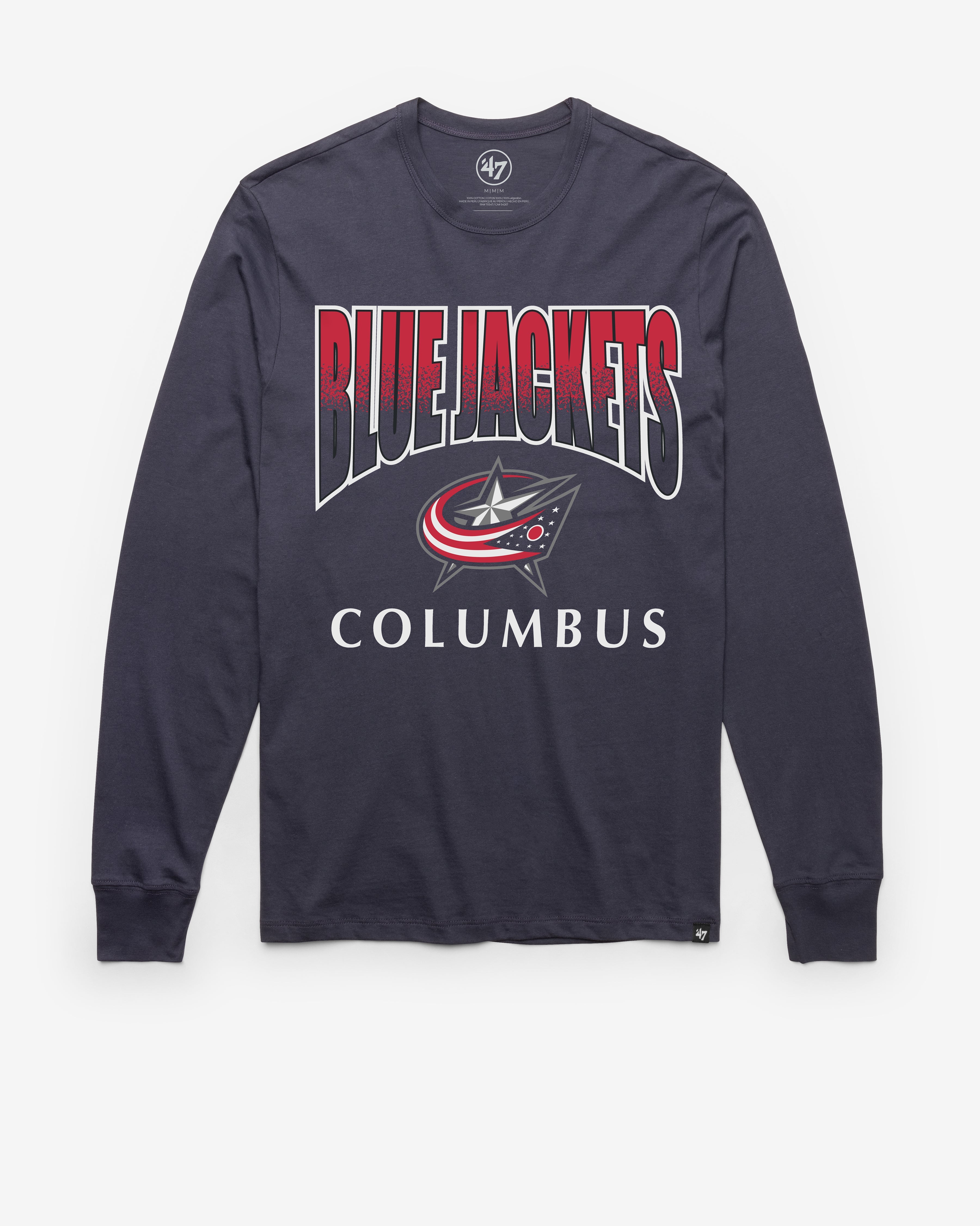 COLUMBUS BLUE JACKETS SWEEP DOWN '47 FRANKLIN LONG SLEEVE ATLAS BLUE