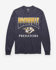 NASHVILLE PREDATORS SWEEP DOWN '47 FRANKLIN LONG SLEEVE TEE ATLAS BLUE