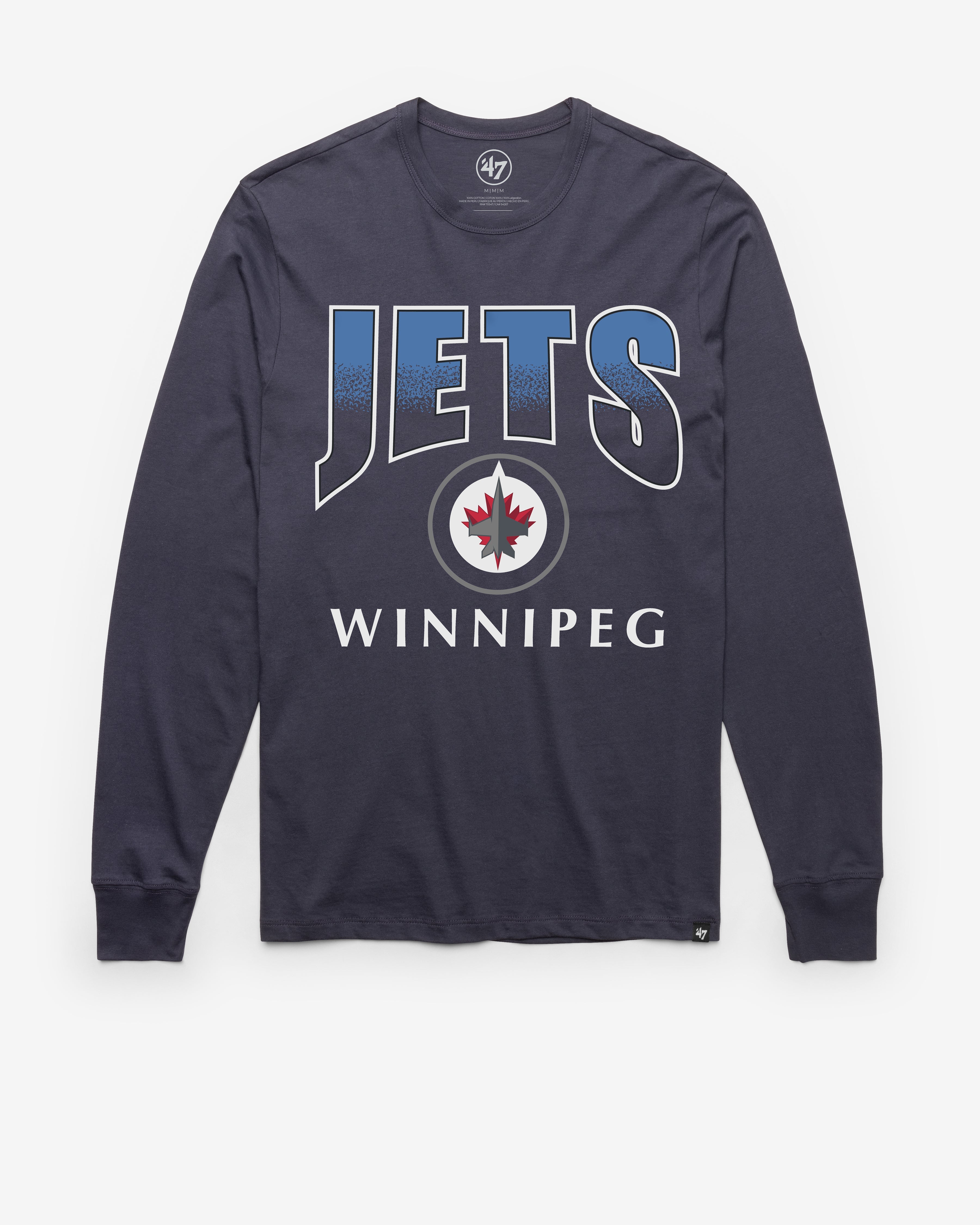 WINNIPEG JETS SWEEP DOWN '47 FRANKLIN LONG SLEEVE ATLAS BLUE