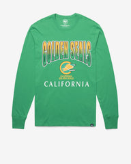 CALIFORNIA GOLDEN SEALS VINTAG SWEEP DOWN '47 FRANKLIN TEE ORCHARD GREEN