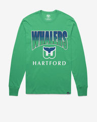 HARTFORD WHALERS VINTAGE SWEEP DOWN '47 FRANKLIN LONG SLEEVE TEE ORCHARD GREEN