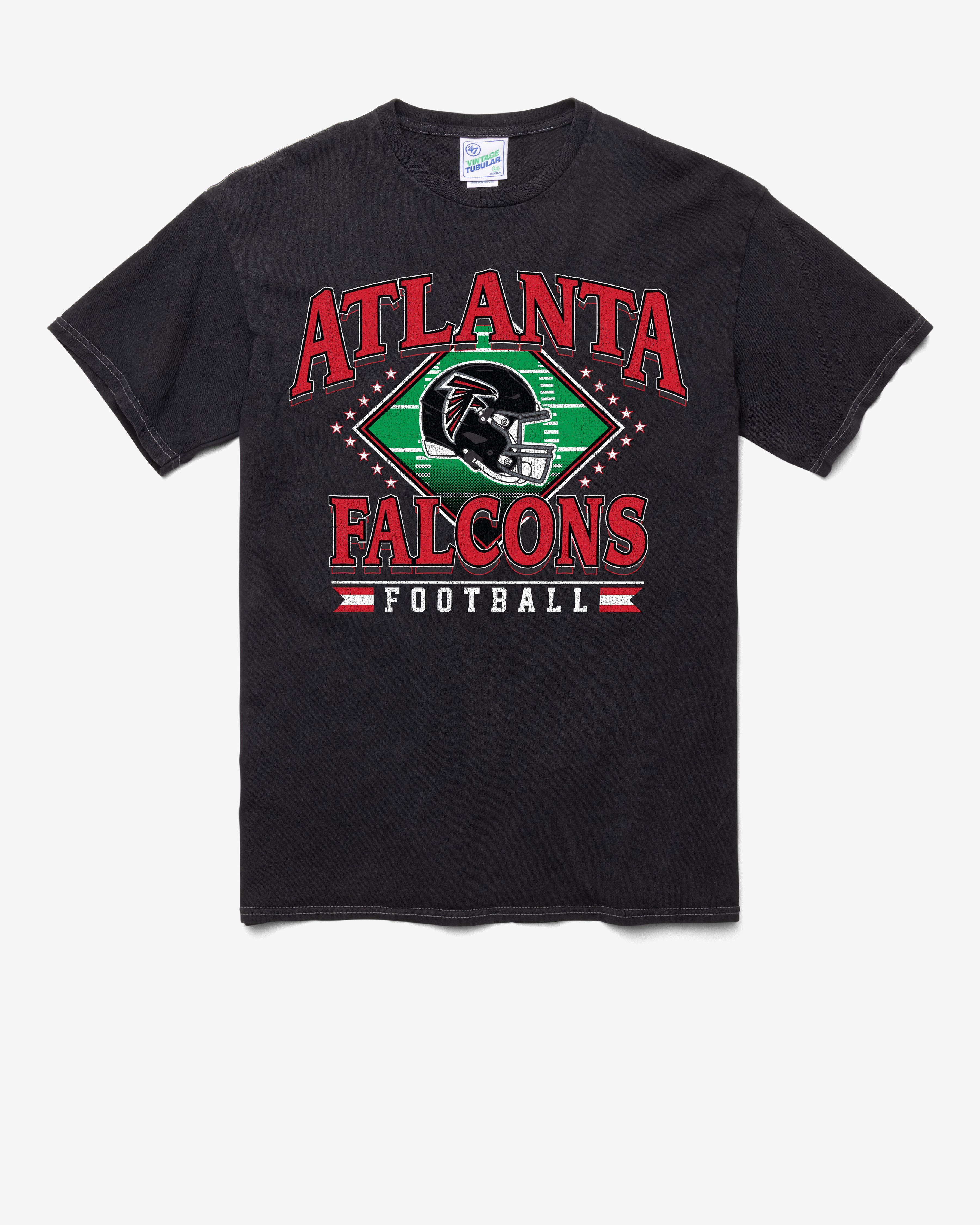 ATLANTA FALCONS FIELD PASS VINTAGE '47 TUBULAR TEE DT BLACK