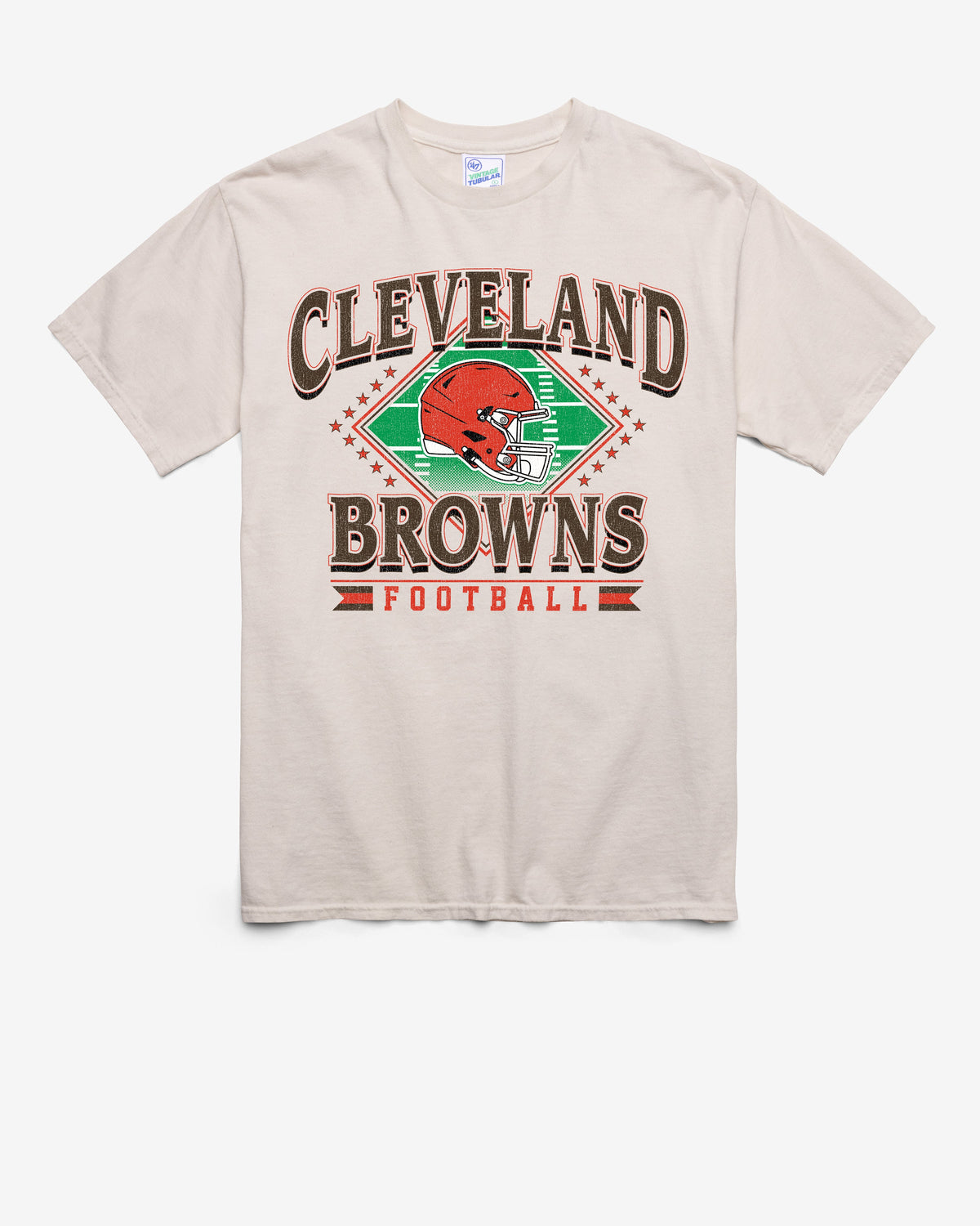 CLEVELAND BROWNS FIELD PASS VINTAGE '47 TUBULAR TEE DUNE
