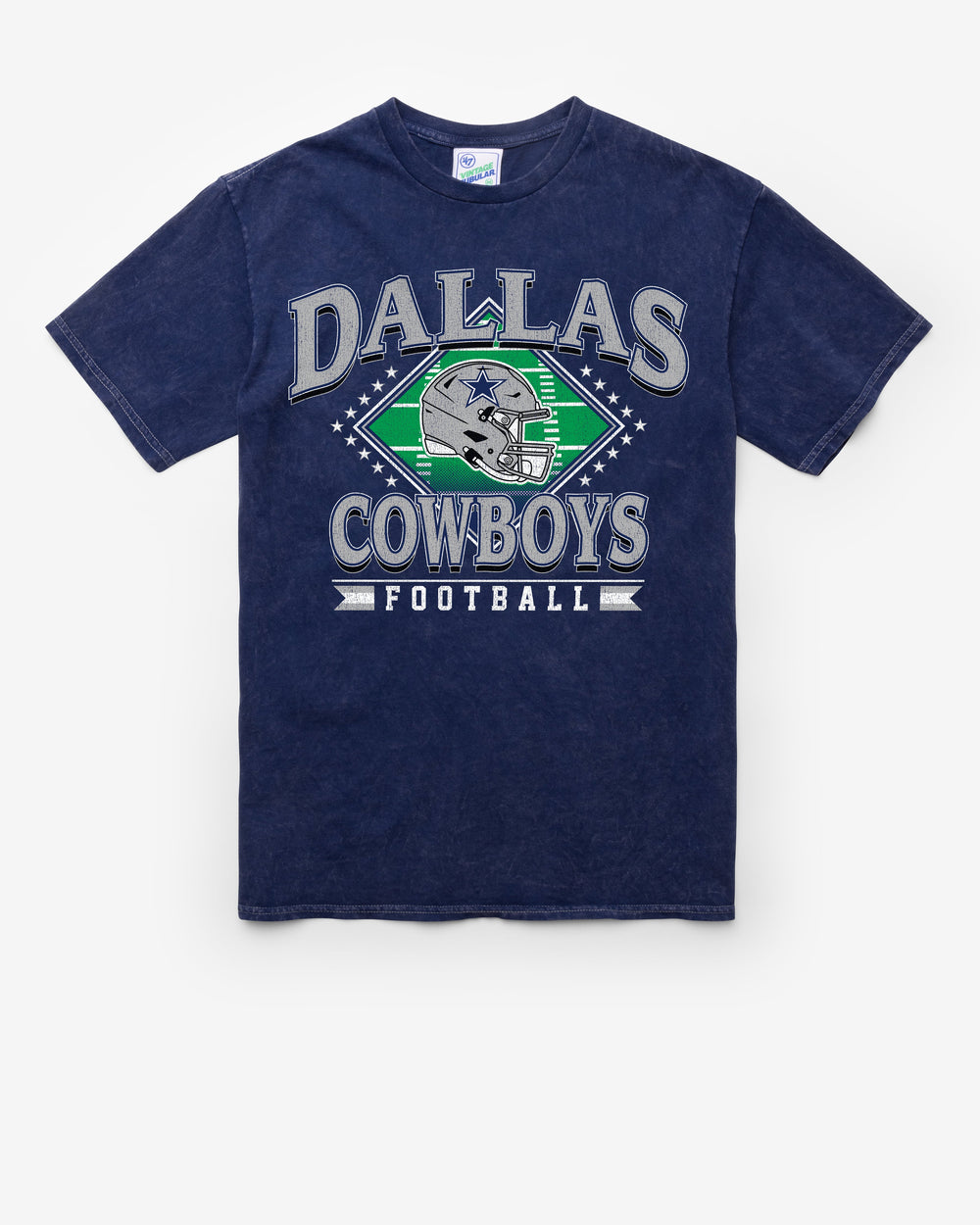 DALLAS COWBOYS FIELD PASS VINTAGE '47 TUBULAR TEE DT NAVY