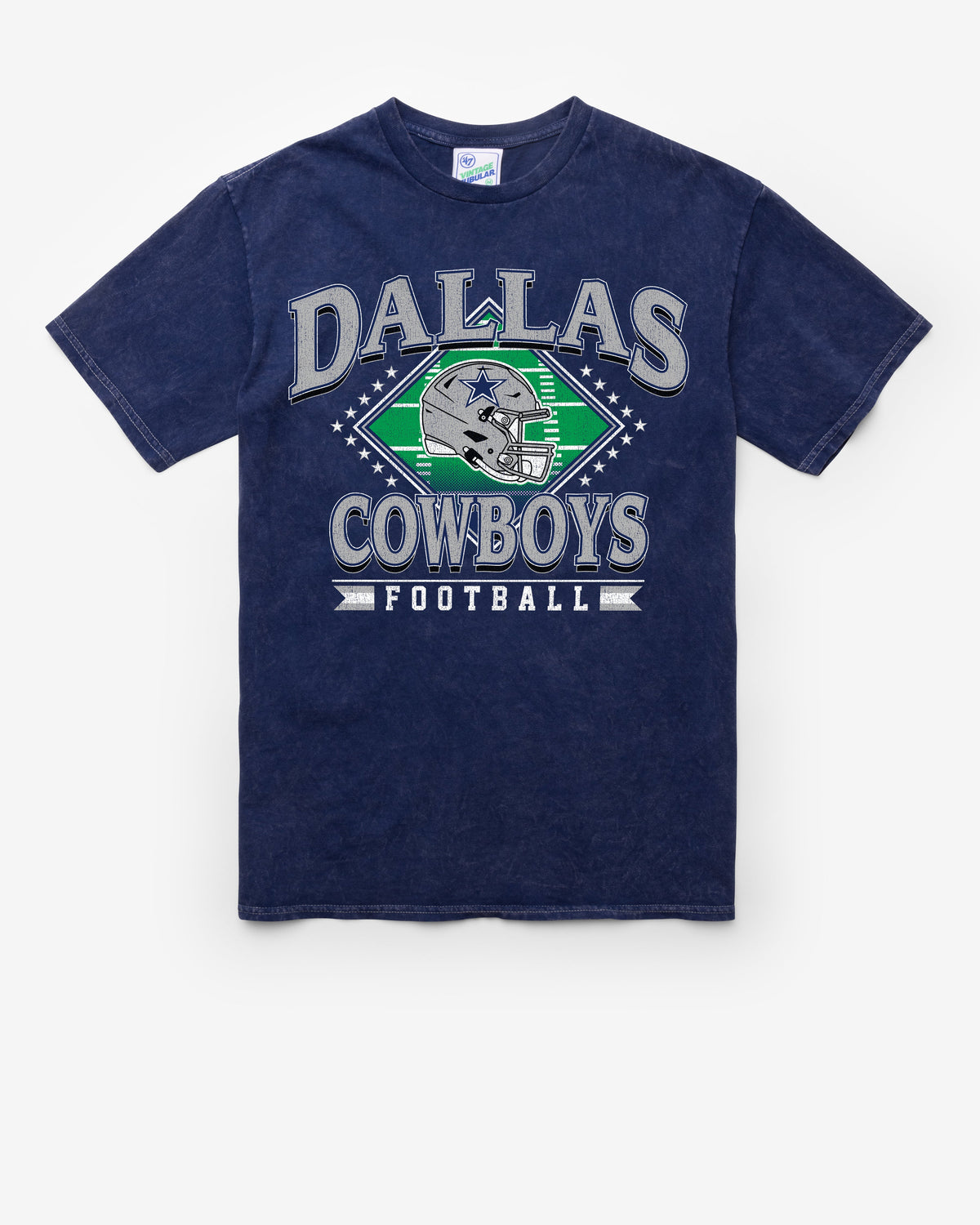 DALLAS COWBOYS FIELD PASS VINTAGE '47 TUBULAR TEE DT NAVY