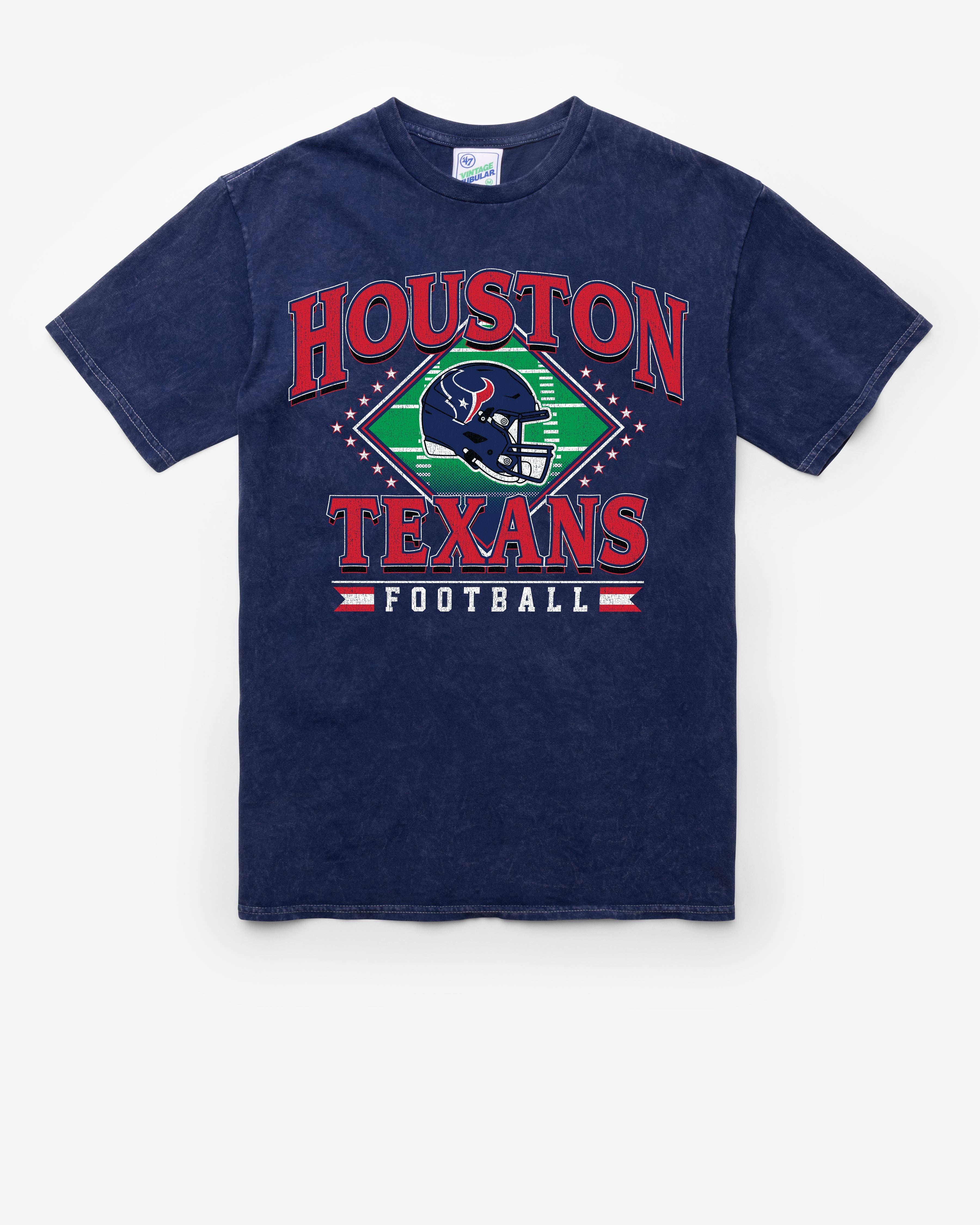 HOUSTON TEXANS FIELD PASS VINTAGE '47 TUBULAR TEE DT NAVY