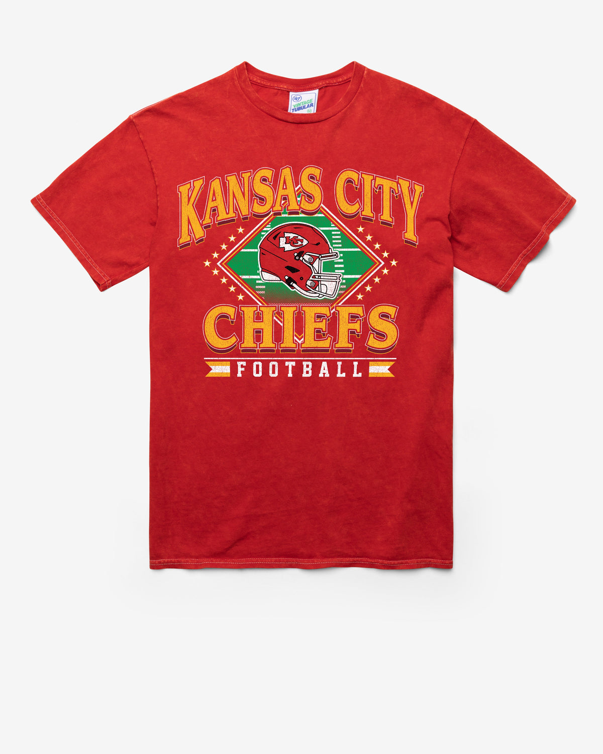 KANSAS CITY CHIEFS FIELD PASS VINTAGE '47 TUBULAR TEE DT RED