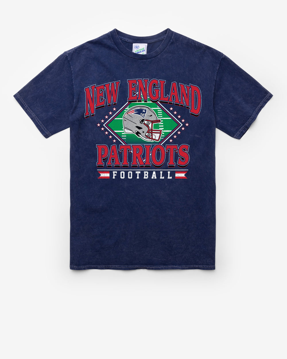 NEW ENGLAND PATRIOTS FIELD PASS VINTAGE '47 TUBULAR TEE DT NAVY