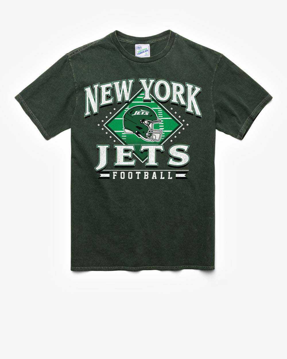 NEW YORK JETS FIELD PASS VINTAGE '47 TUBULAR TEE DT FOREST