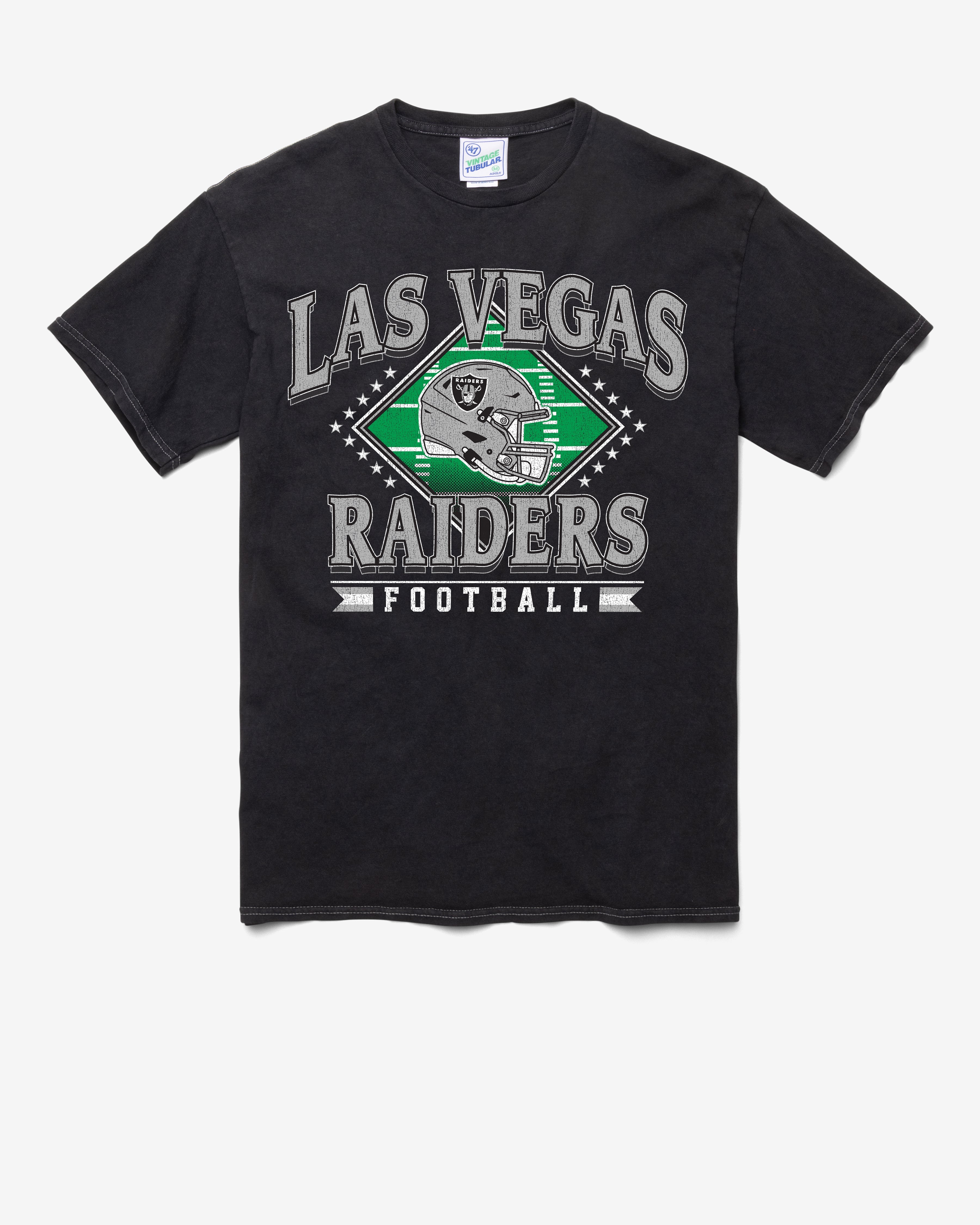 LAS VEGAS RAIDERS FIELD PASS VINTAGE '47 TUBULAR TEE DT BLACK