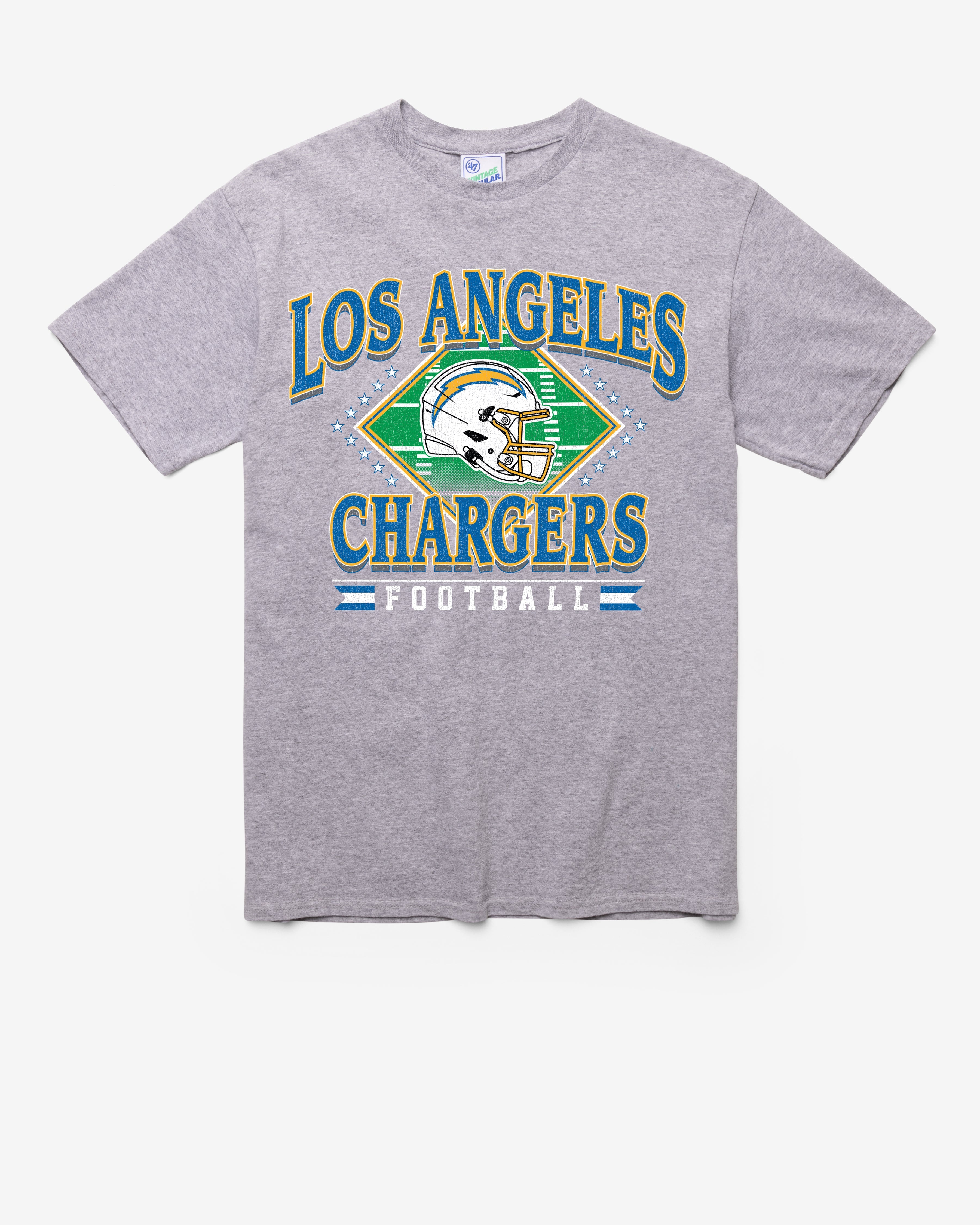 LOS ANGELES CHARGERS FIELD PASS VINTAGE '47 TUBULAR TEE DT ATHLETIC HEATHER