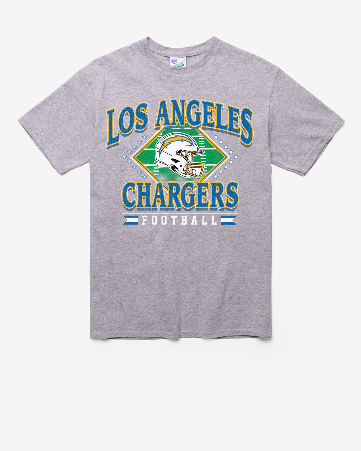 LOS ANGELES CHARGERS FIELD PASS VINTAGE '47 TUBULAR TEE DT ATHLETIC HEATHER