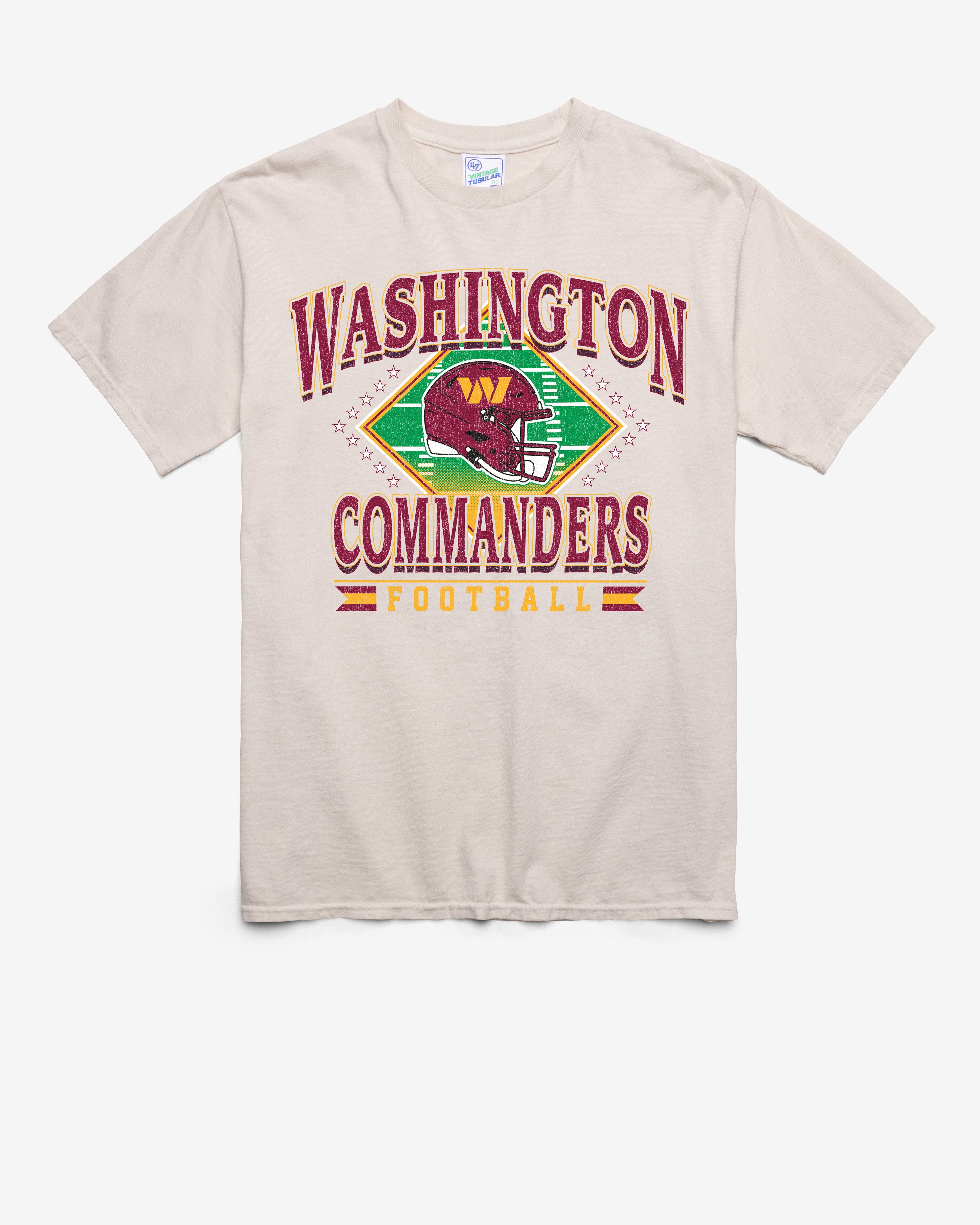 WASHINGTON COMMANDERS FIELD PASS VINTAGE '47 TUBULAR TEE DUNE