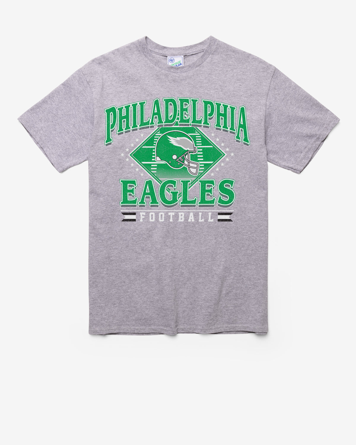 PHILADELPHIA EAGLES HISTORIC FIELD PASS VINTAGE '47 TUBULAR TEE DT ATHLETIC HEATHER
