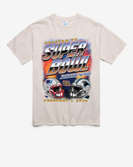 NEW ENGLAND PATRIOTS X CAROLINA PANTHERS SUPER BOWL GRIDIRON DUELING '47 TUBULAR TEE DUNE
