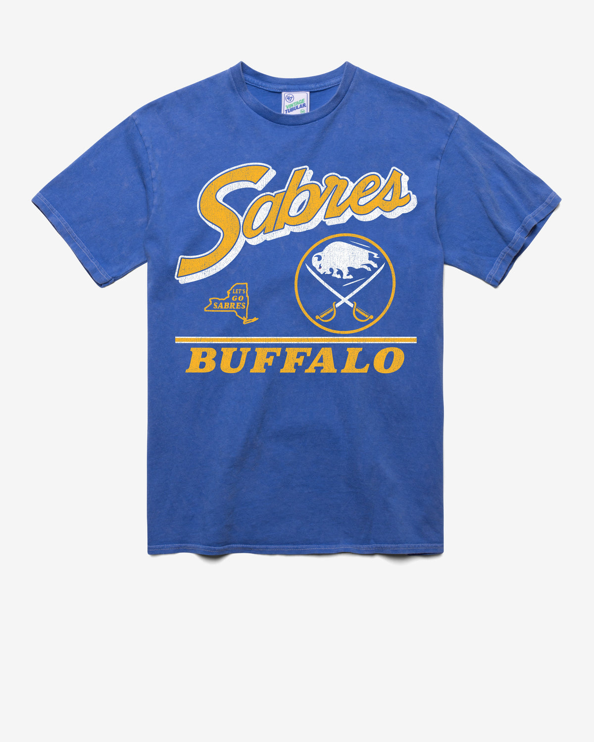 BUFFALO SABRES FLY BY VINTAGE '47 TUBULAR TEE DT CALI BLUE