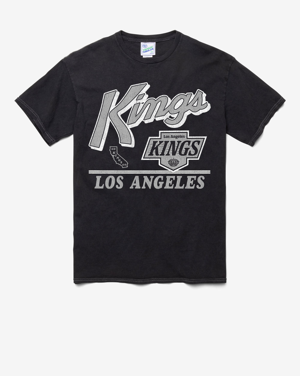 LOS ANGELES KINGS FLY BY VINTAGE '47 TUBULAR TEE DT BLACK