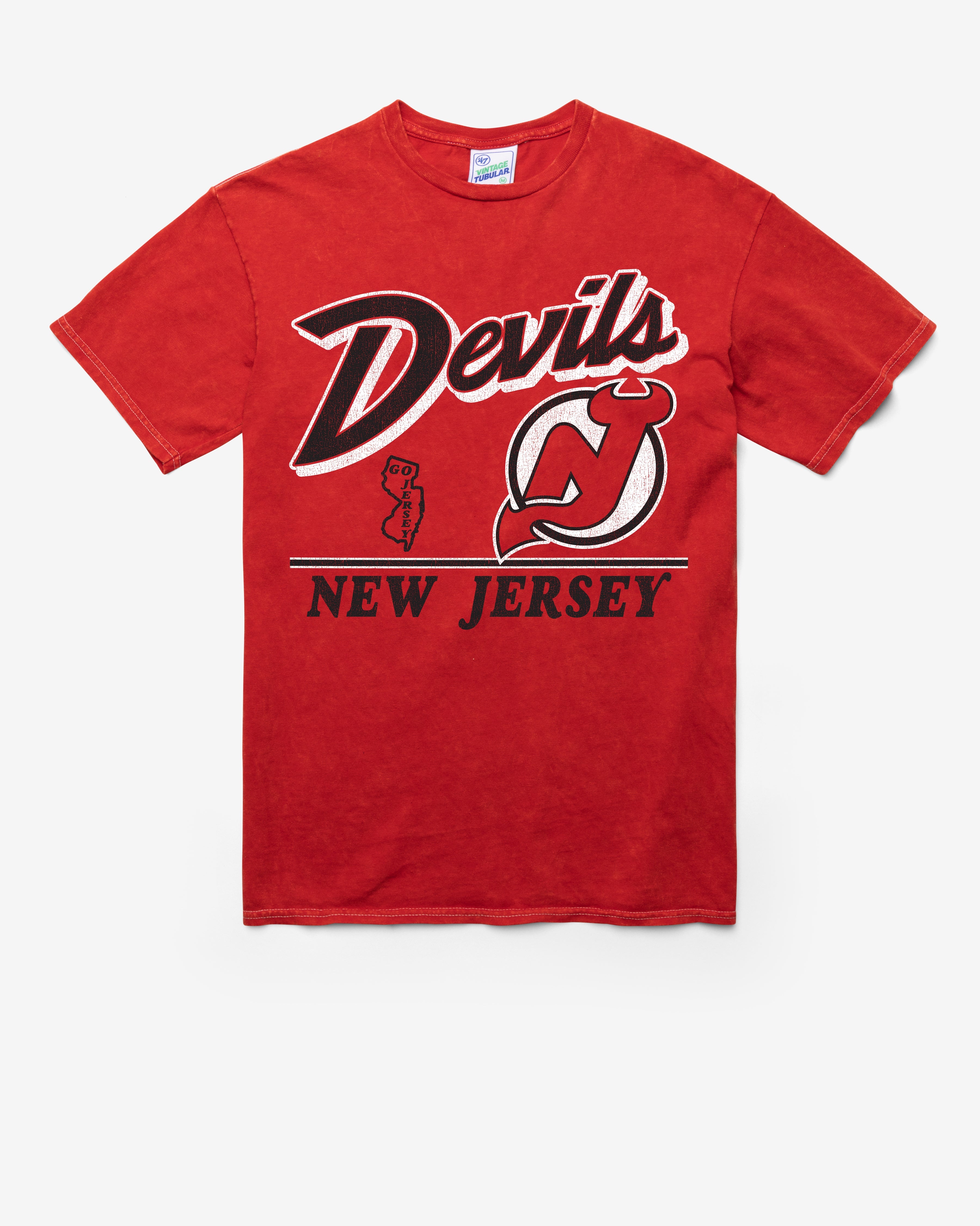 NEW JERSEY DEVILS FLY BY VINTAGE '47 TUBULAR TEE DT RED
