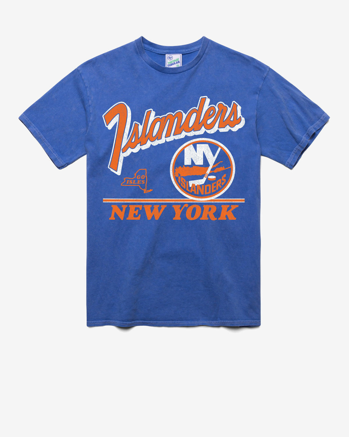 NEW YORK ISLANDERS FLY BY VINTAGE '47 TUBULAR TEE DT CALI BLUE