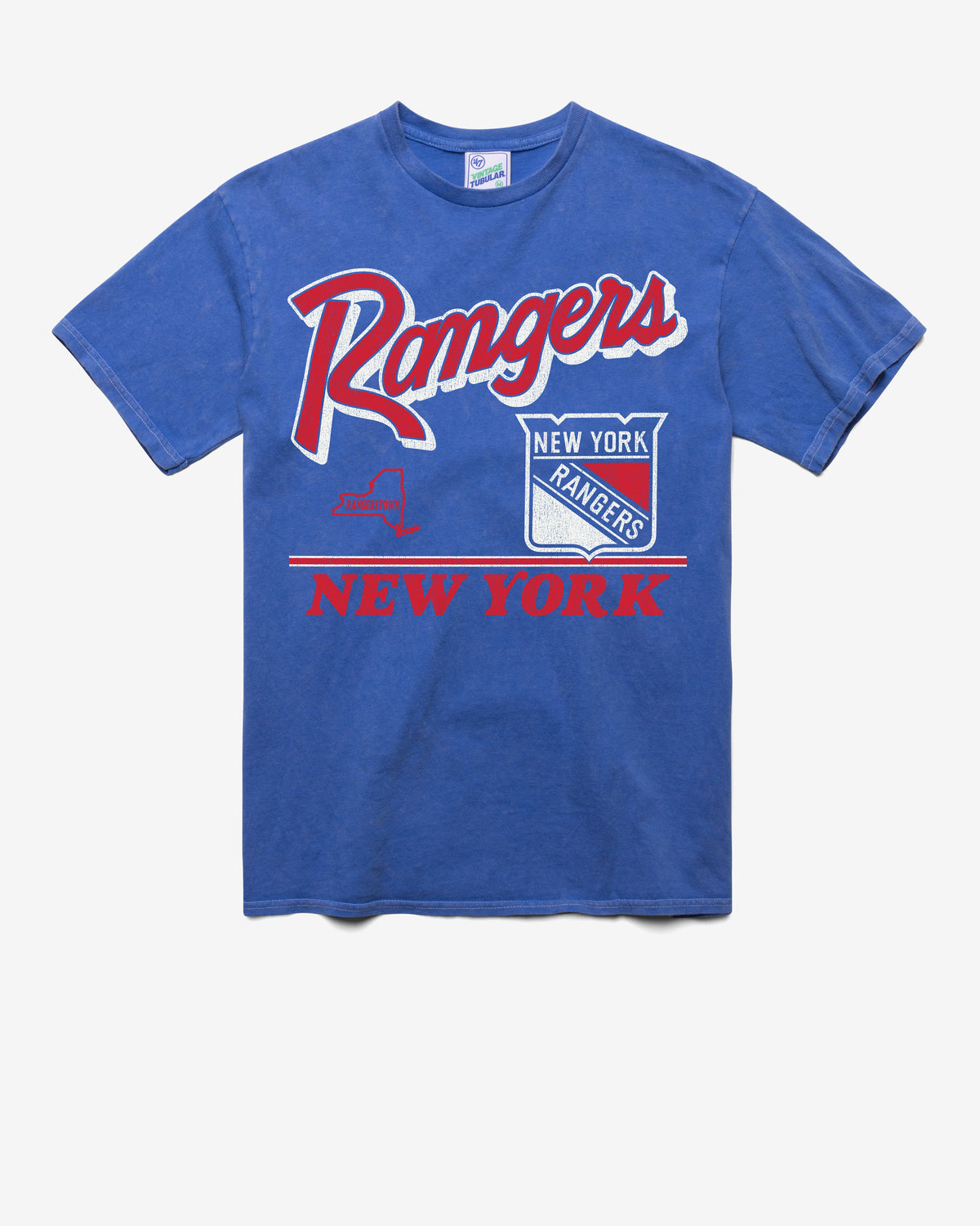 NEW YORK RANGERS FLY BY VINTAGE '47 TUBULAR TEE DT CALI BLUE